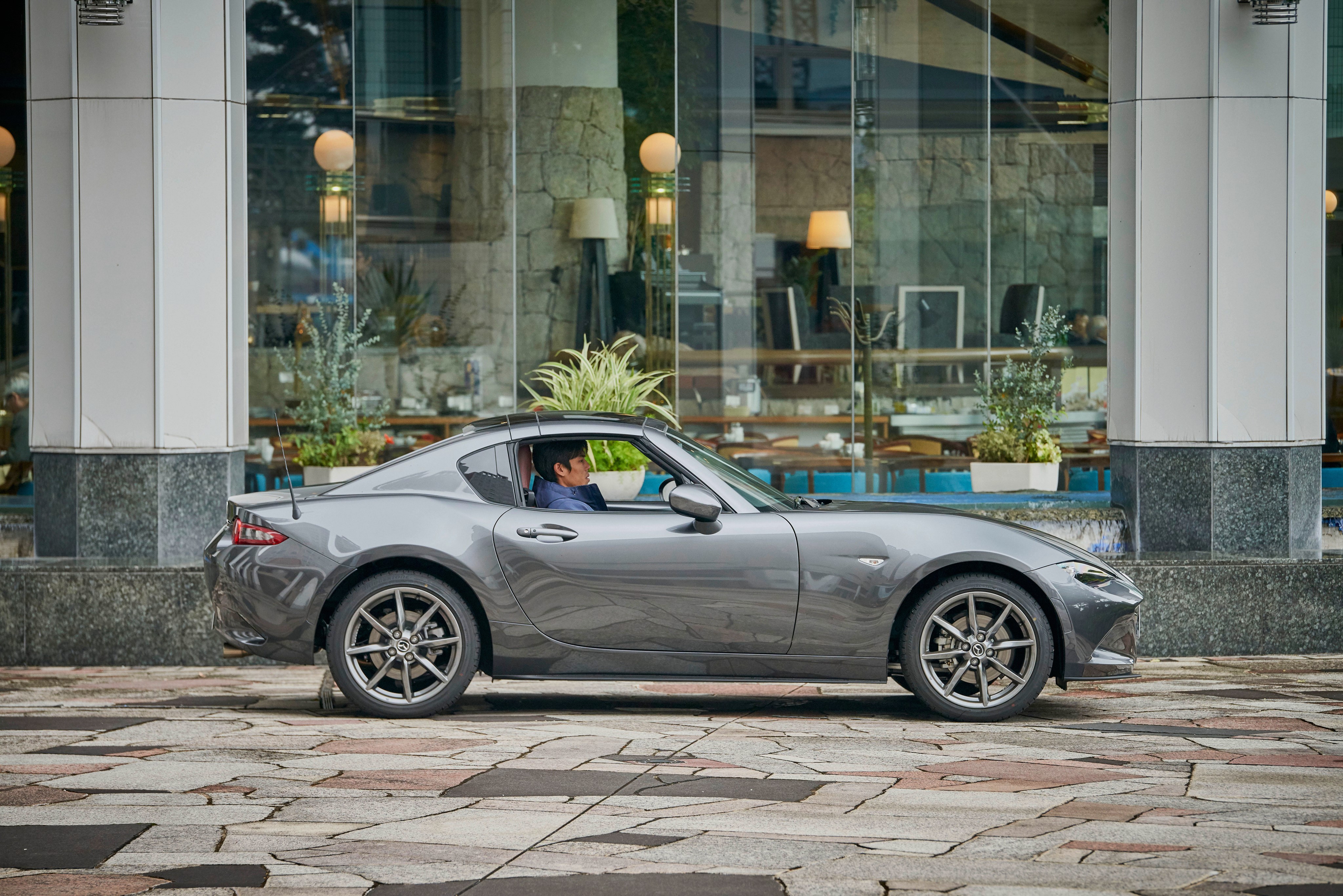 Grey 2016 Mazda Roadster RF HD Wallpaper