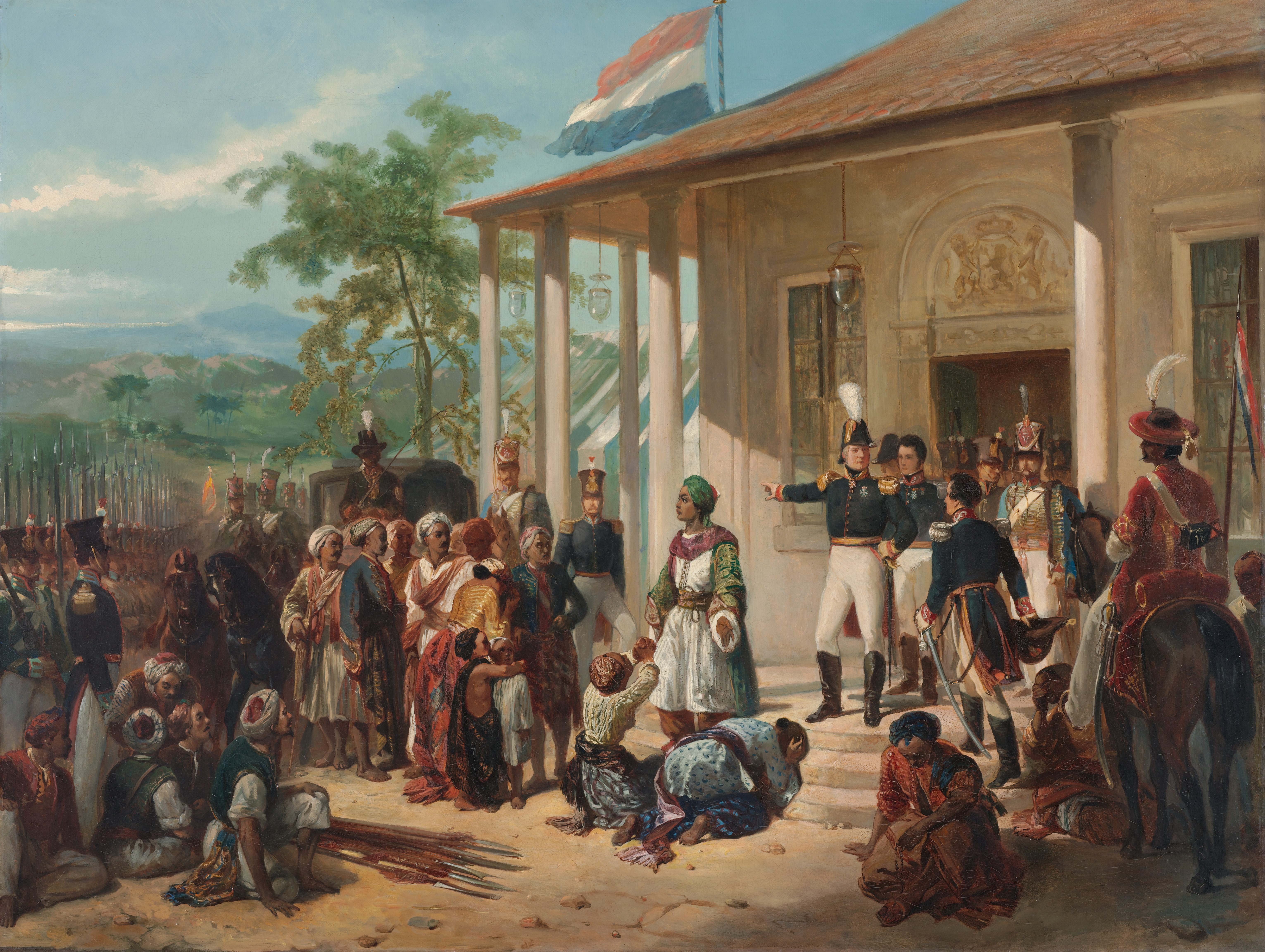 The Submission of Prince Dipo Negoro to General De Kock by Nicolaas Pieneman HD Wallpaper