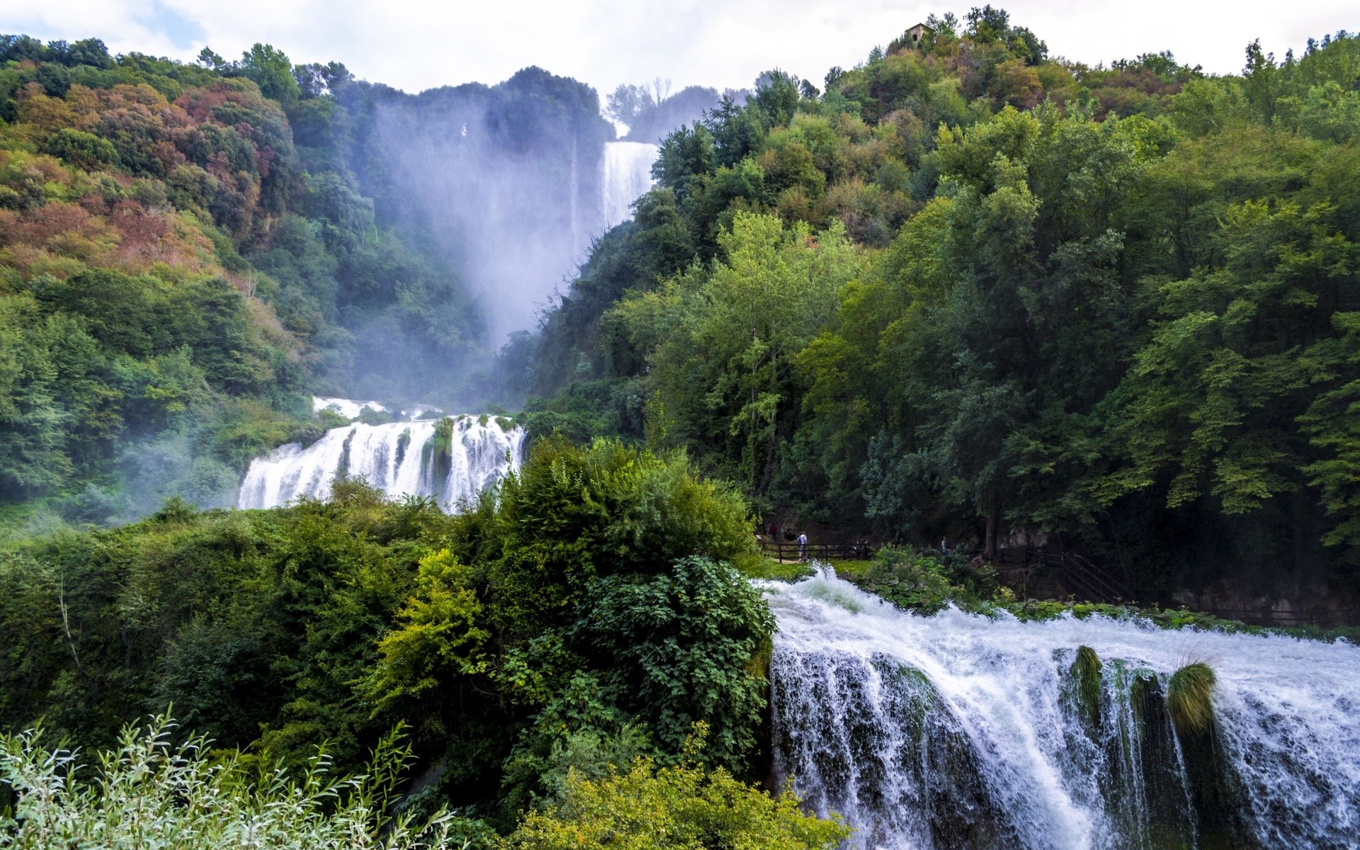 Cascata delle Marmore waterfall in Italy HD Wallpaper