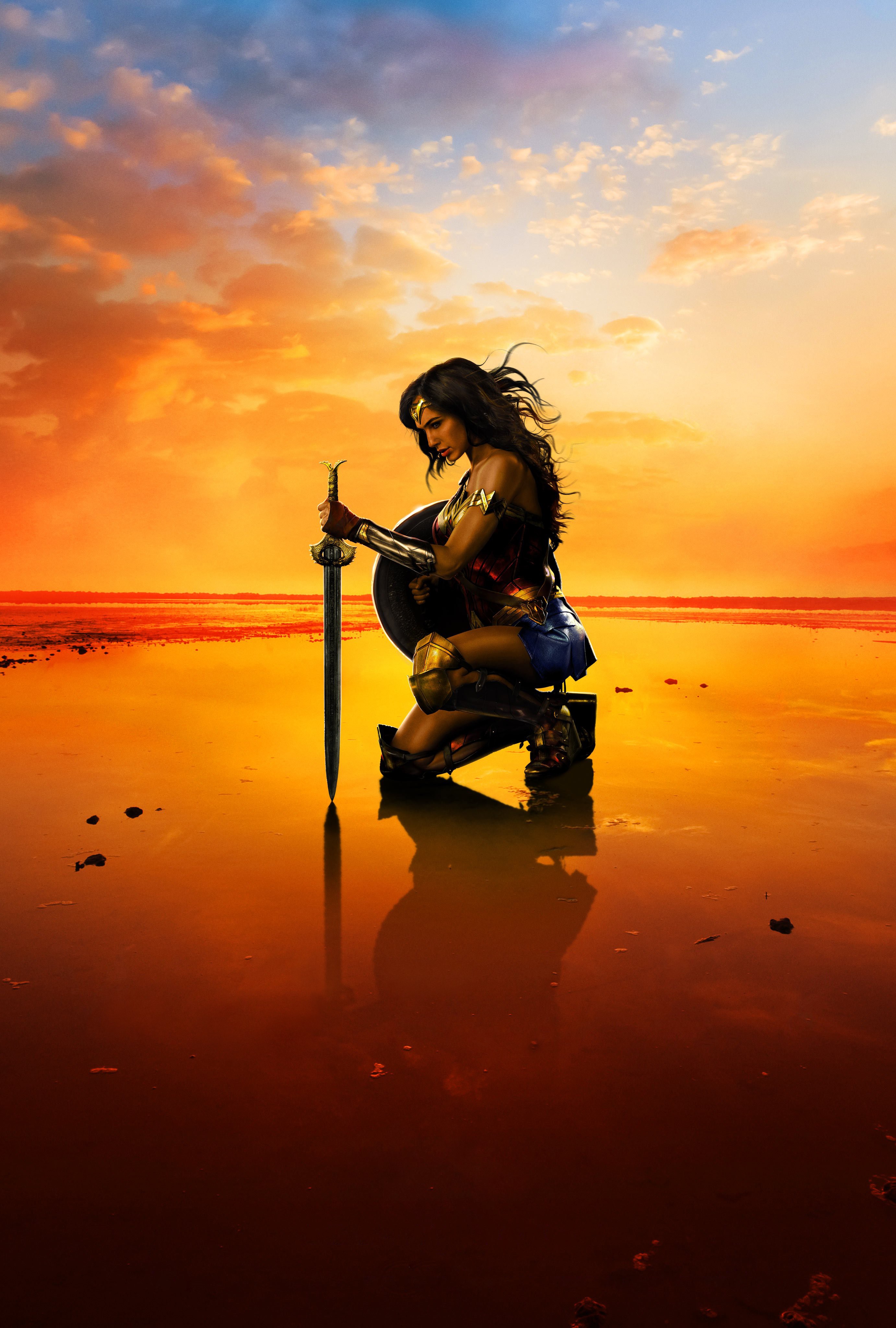 Wonder Woman from Wonder Woman (2017 film) with sword HD Phone Wallpaper
