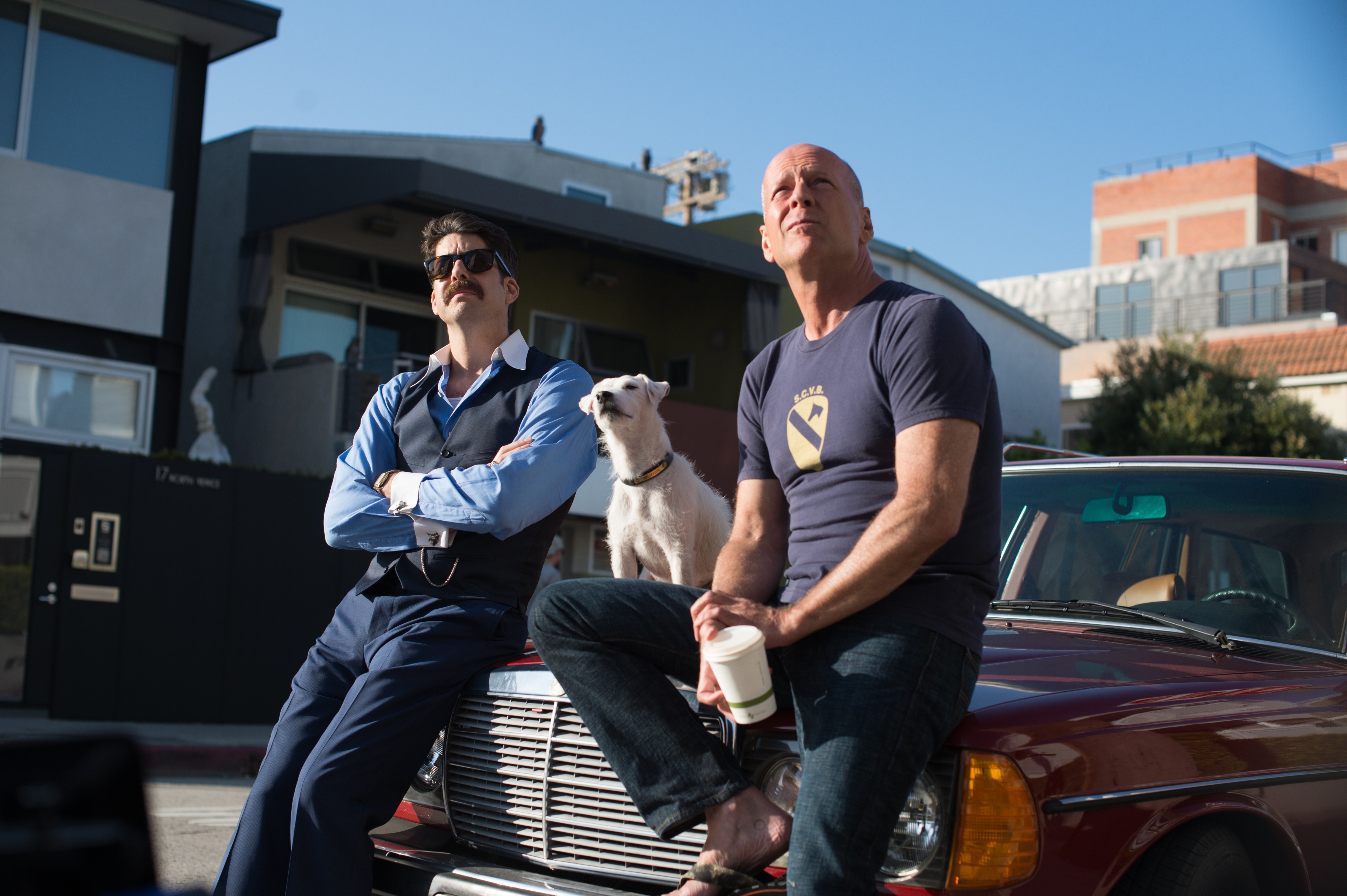 Bruce Willis and man in Once Upon a Time in Venice HD Wallpaper