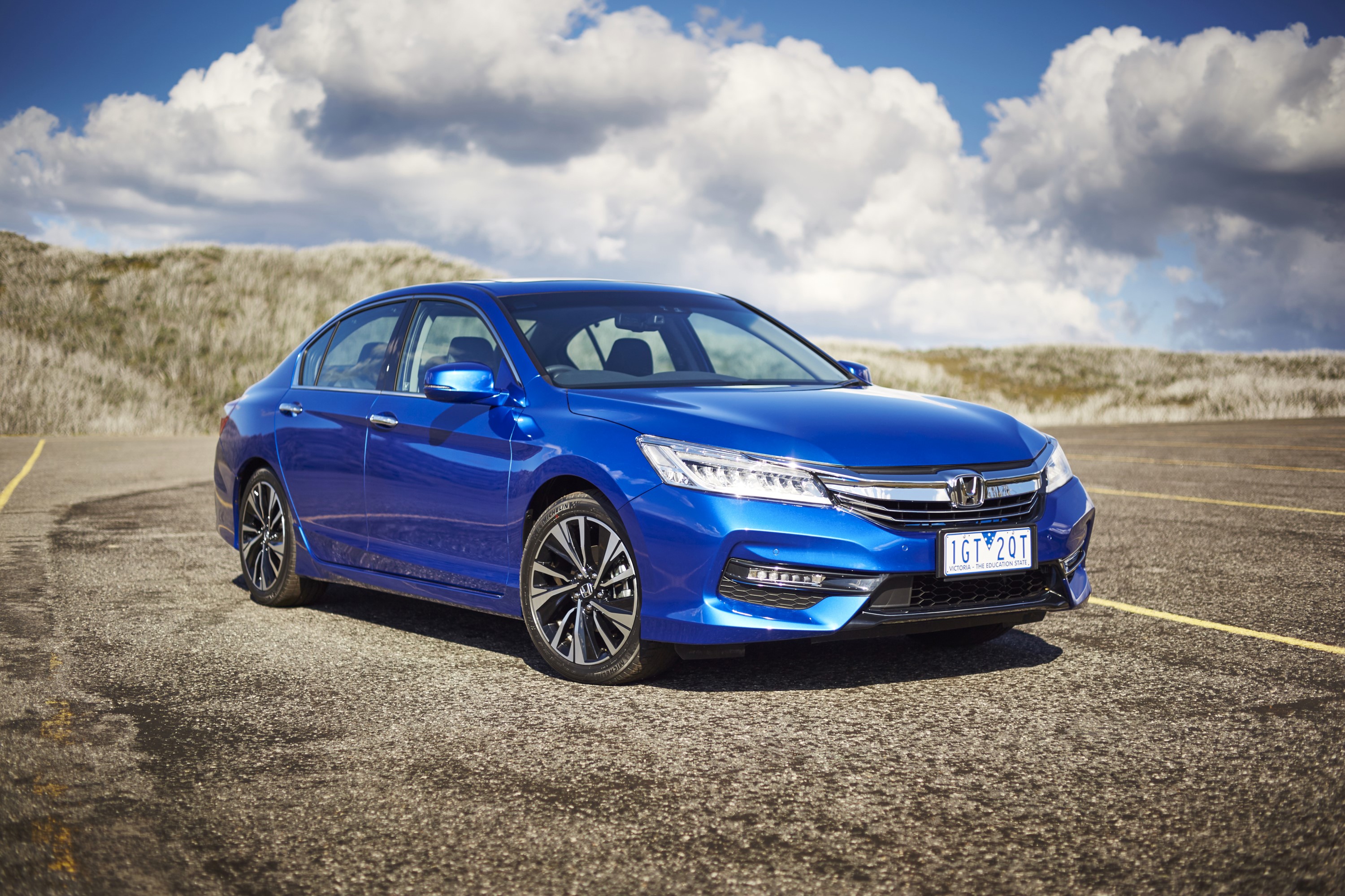 Blue 2016 Honda Accord V6 Sedan HD Wallpaper