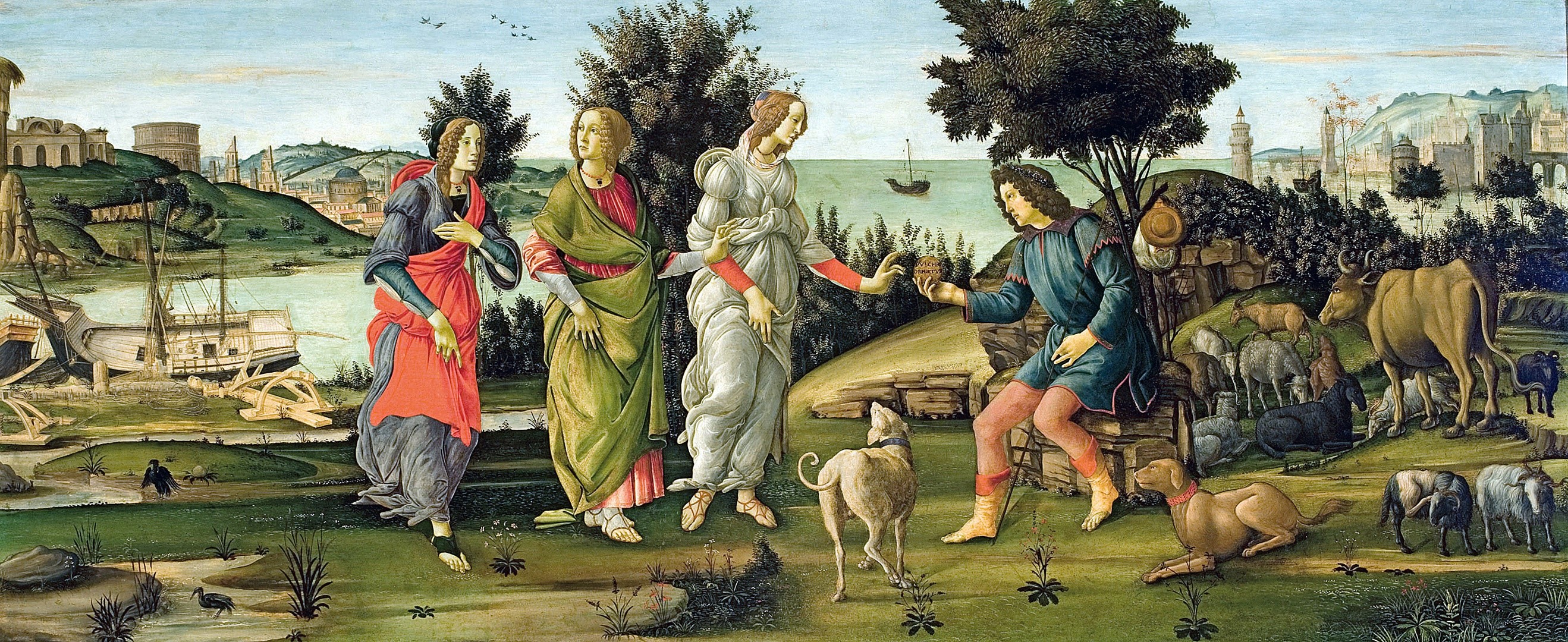 The Judgement of Paris by Sandro Botticelli HD Wallpaper