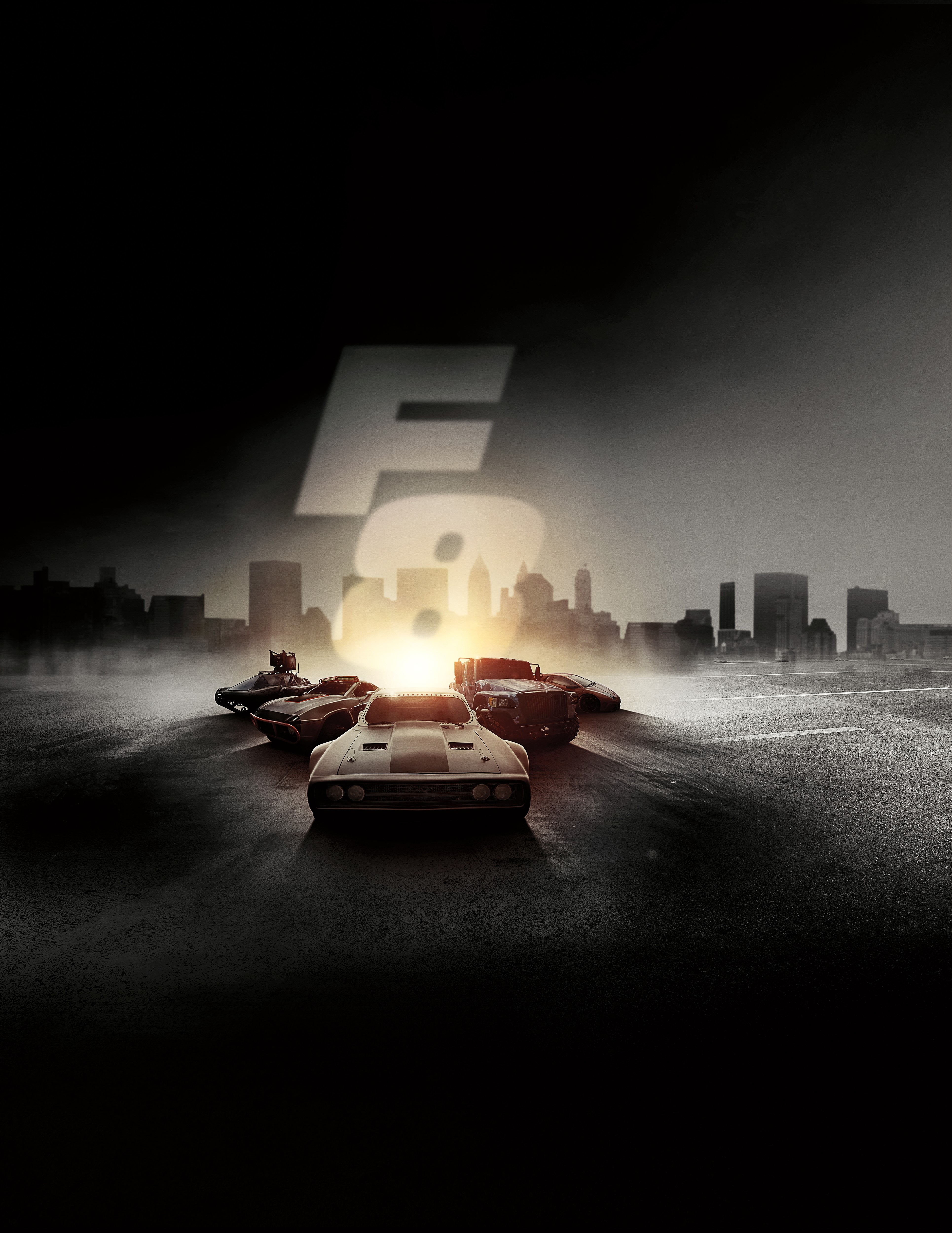 Fast & Furious 8 Cars in City HD Phone Wallpaper