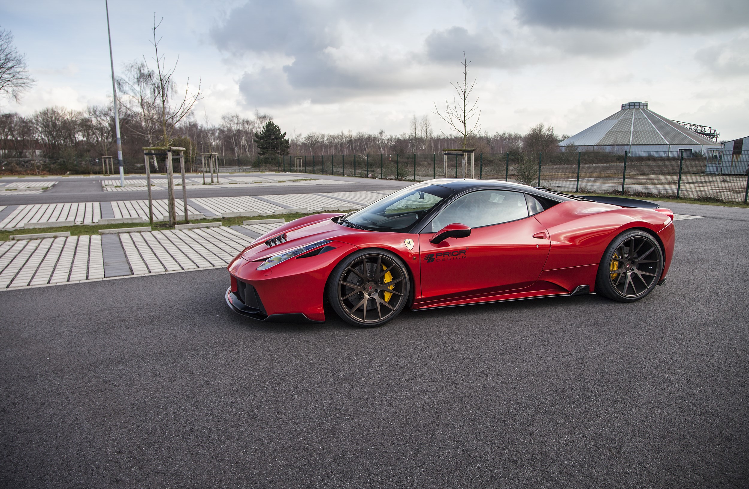 Red Prior-Design PD458 Ferrari 458 Italia HD Wallpaper
