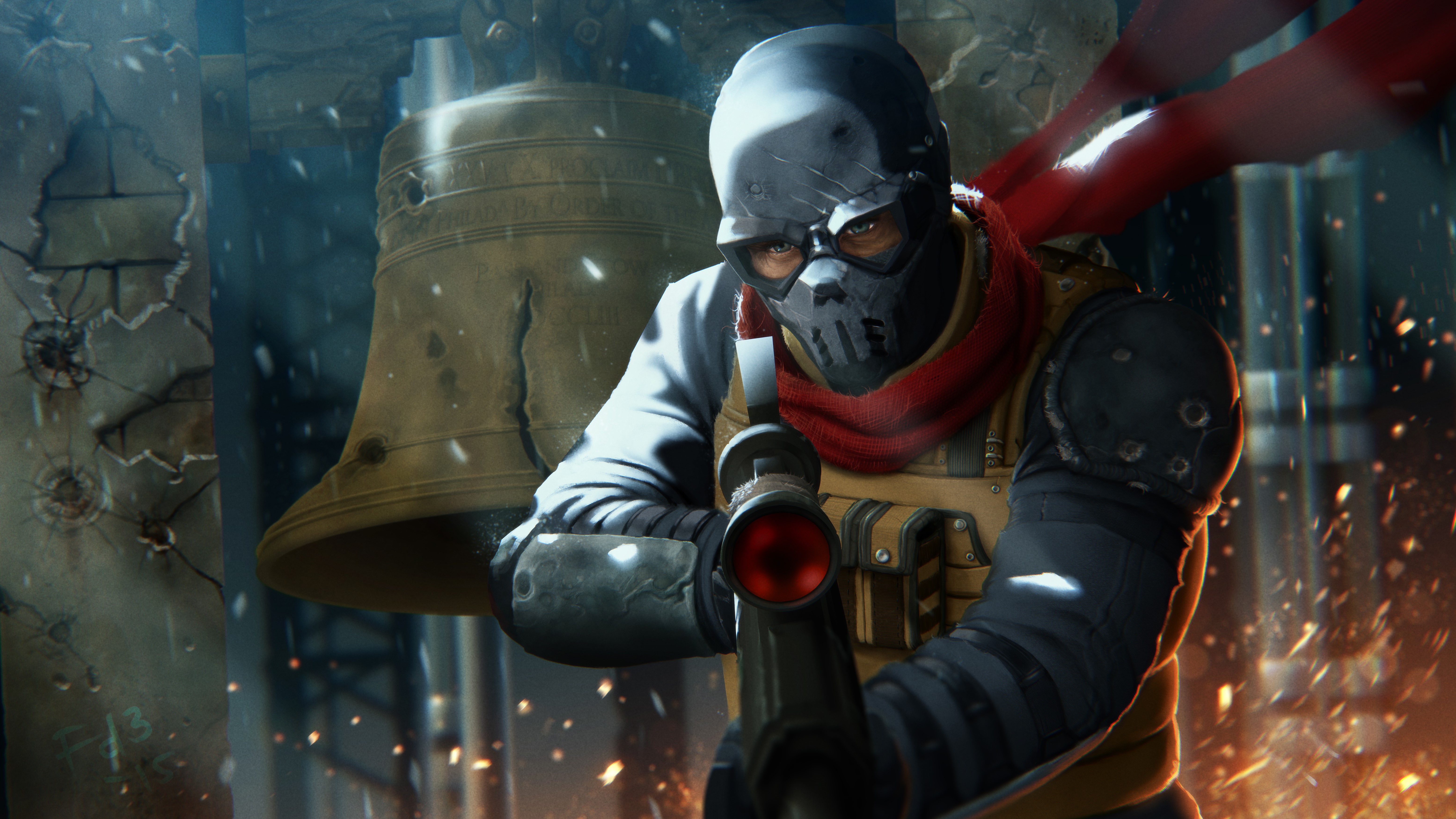 Homefront The Revolution character with sniper rifle HD Wallpaper