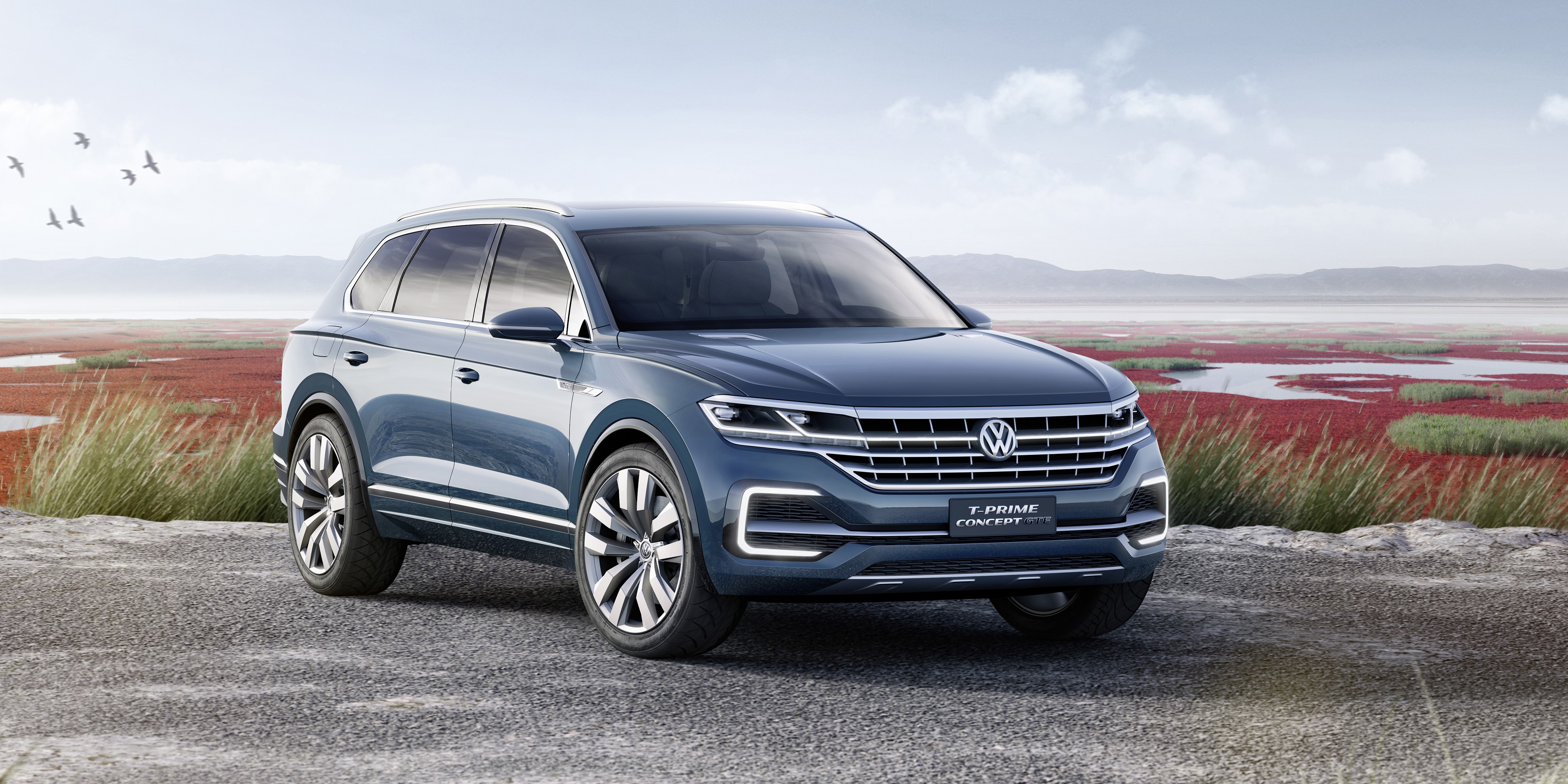 Volkswagen T-Prime Concept GTE Blue Crossover HD Wallpaper