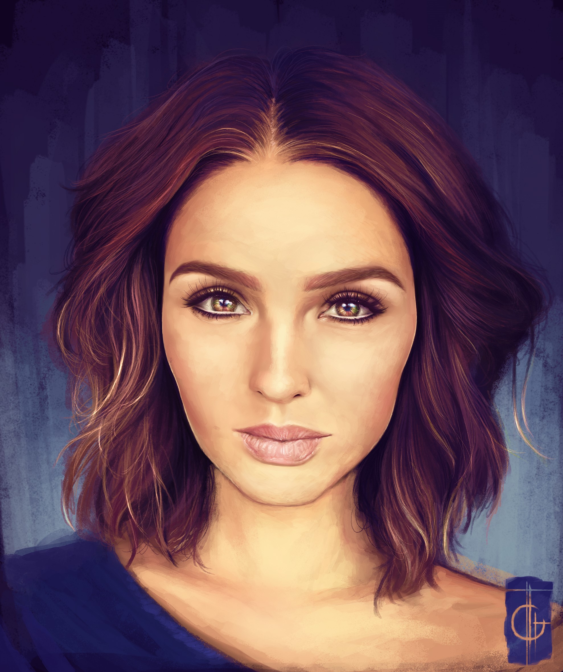 Camilla Anne Luddington digital painting HD Wallpaper