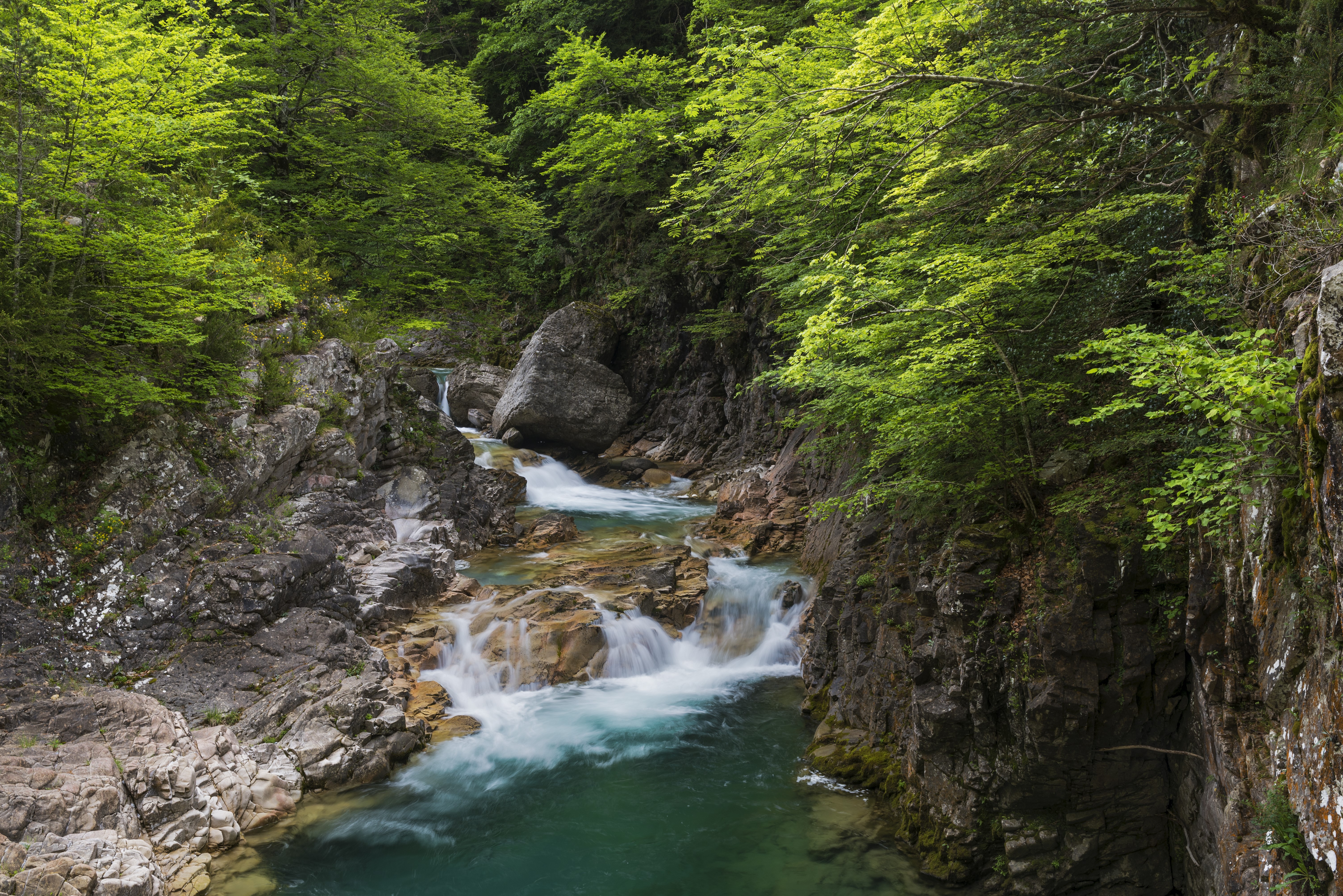Ordesa and Monte Perdido National Park Spain Waterfalls HD Wallpaper
