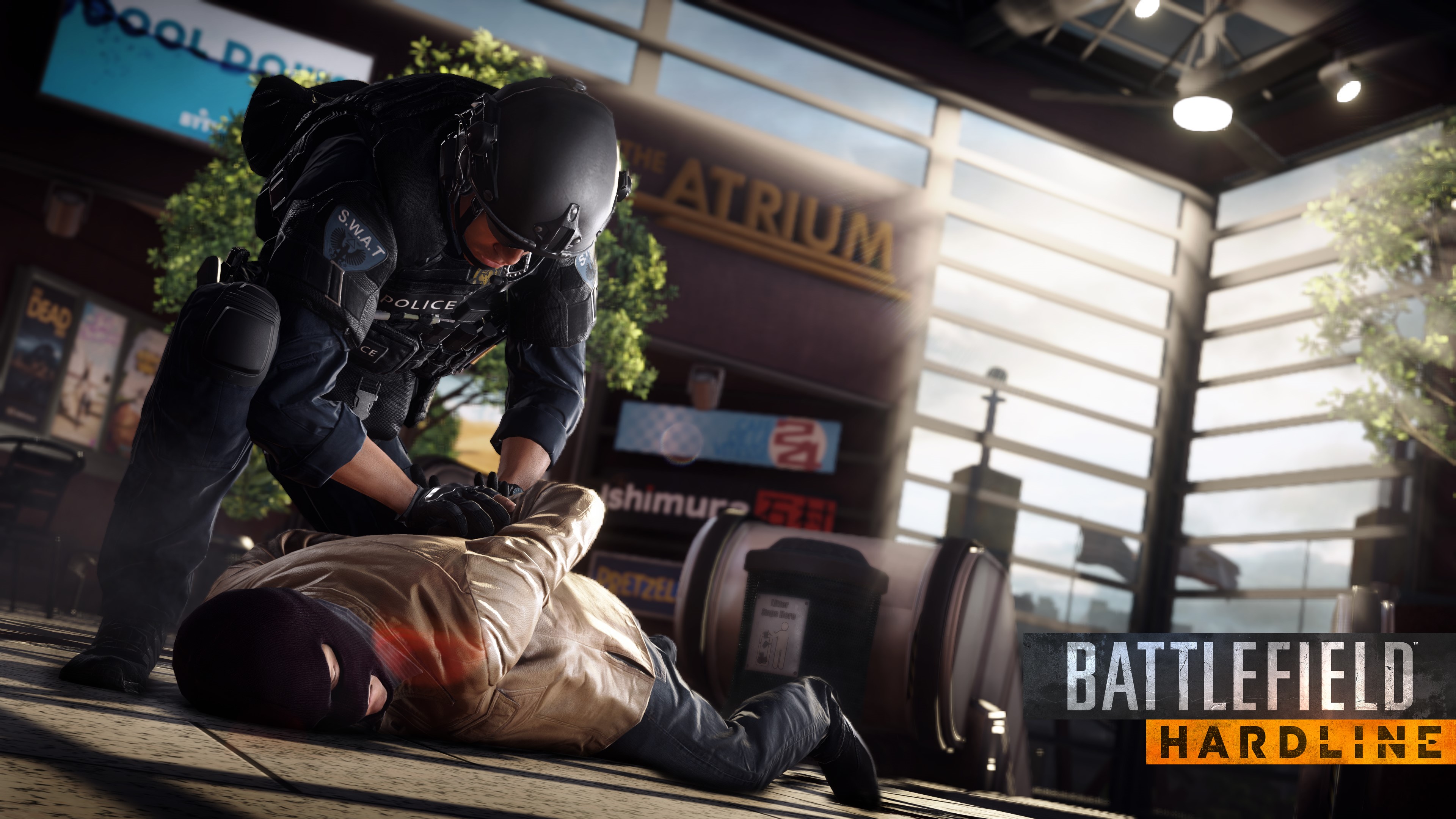 Battlefield Hardline: SWAT Officer Arresting Suspect HD Wallpaper