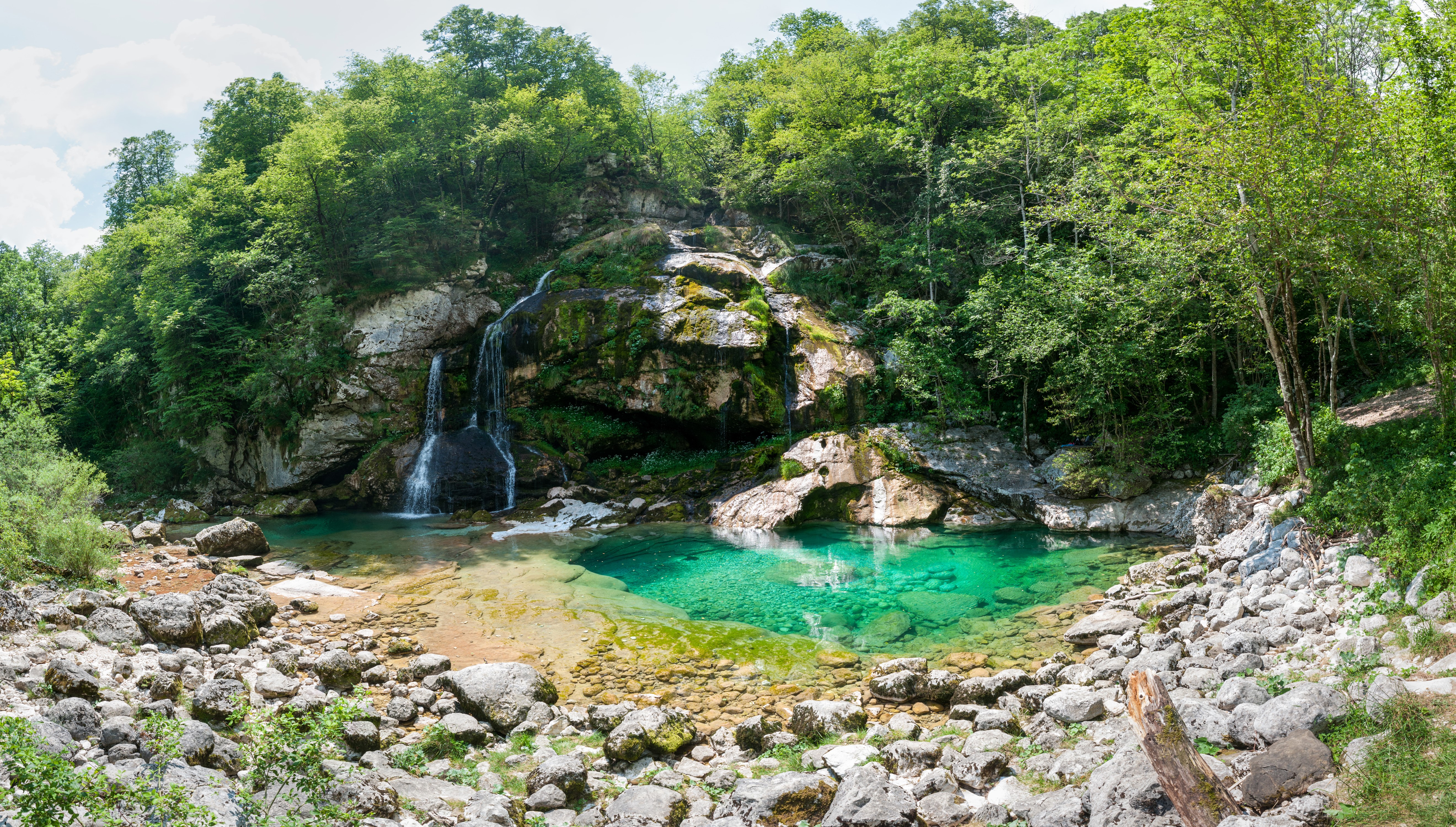 Waterfall in Bovec, Slovenia HD Wallpaper