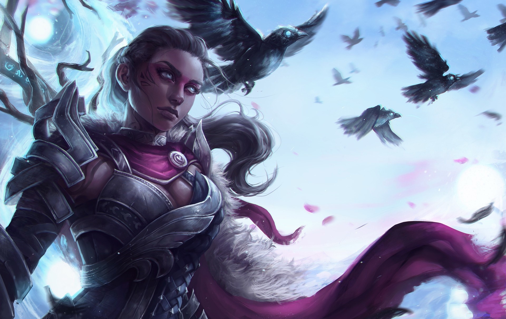 Warrior with Crows from Guild Wars 2 HD Wallpaper