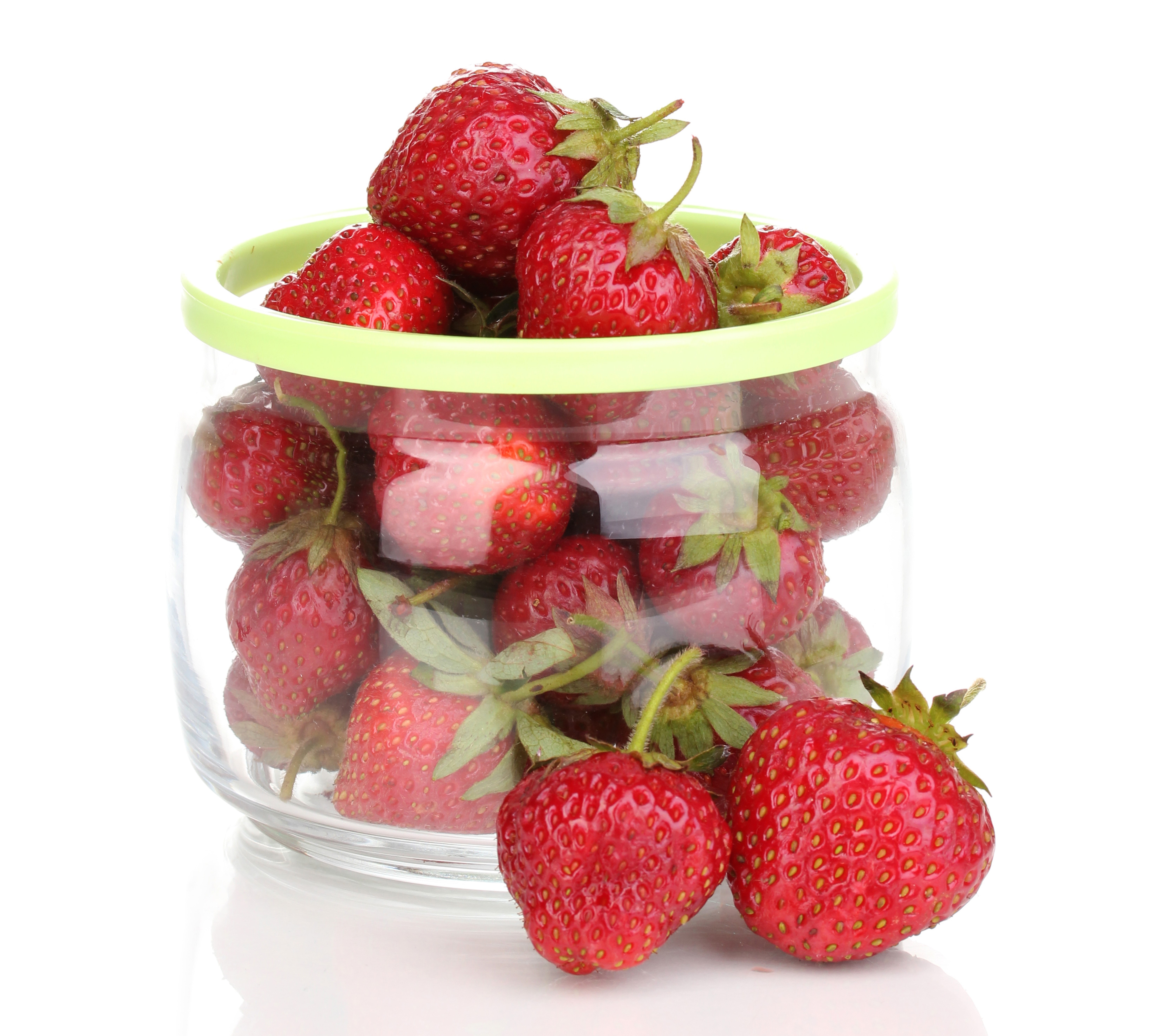 Strawberries in a jar HD Wallpaper
