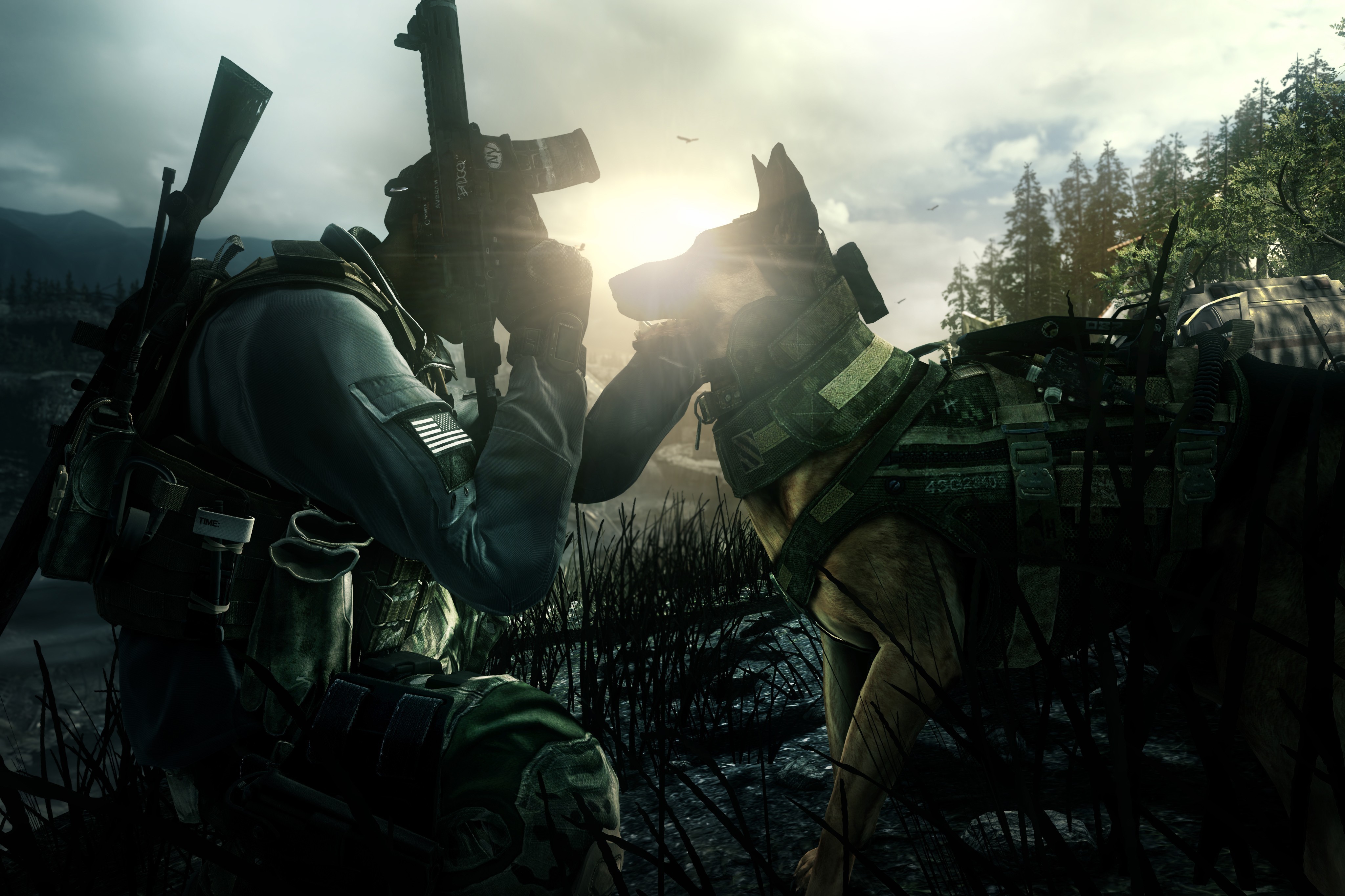 Soldier and German Shepherd from Call of Duty: Ghosts HD Wallpaper