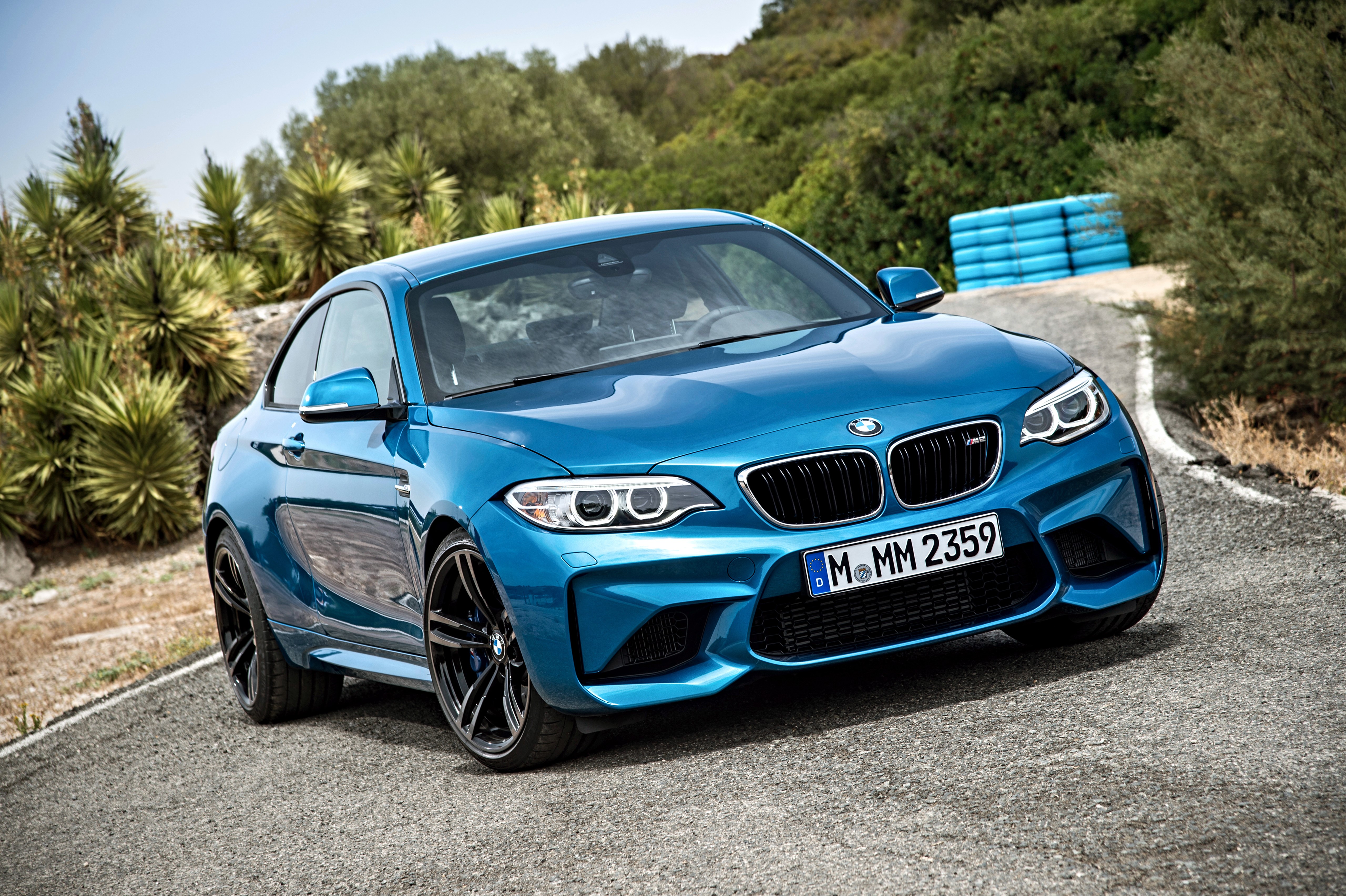 Blue BMW M2 F87 on a Road HD Wallpaper