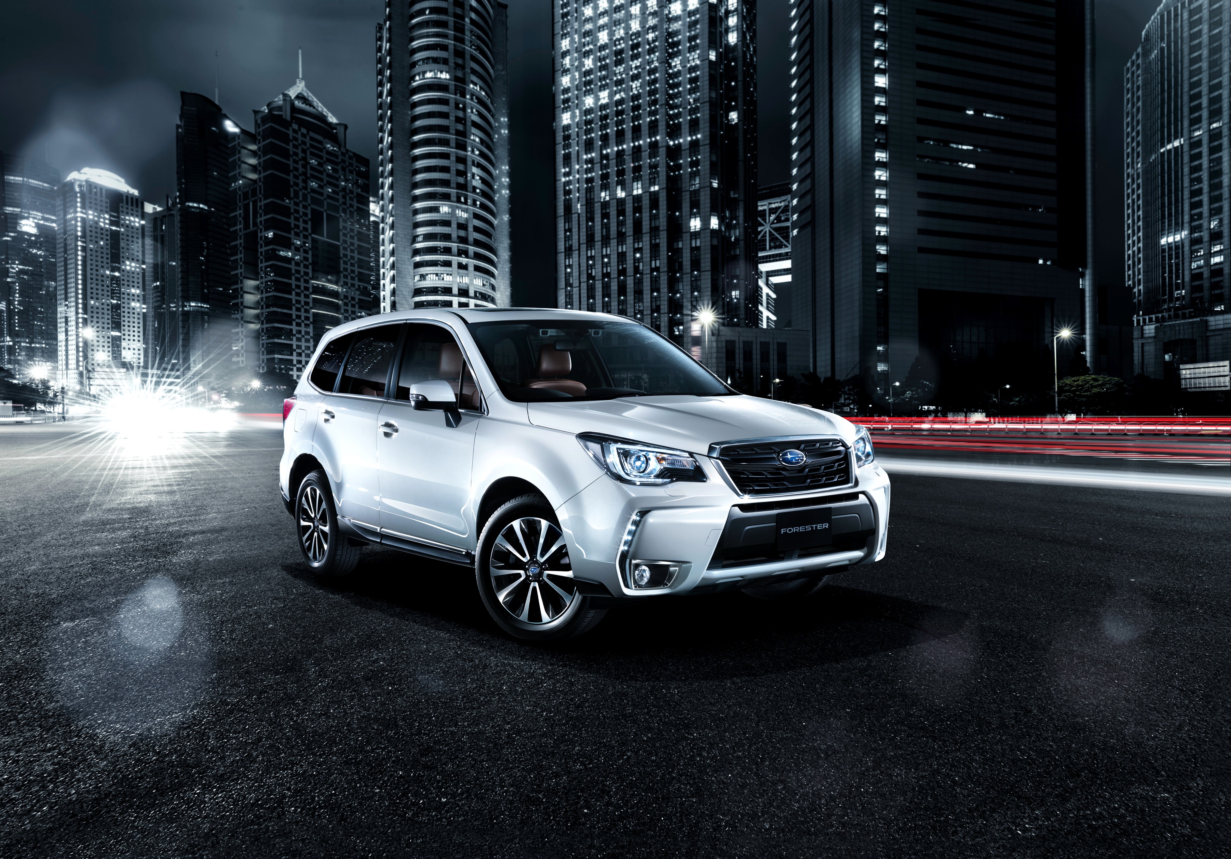 White Subaru Forester 2.0XT Brown Leather Selection HD Wallpaper