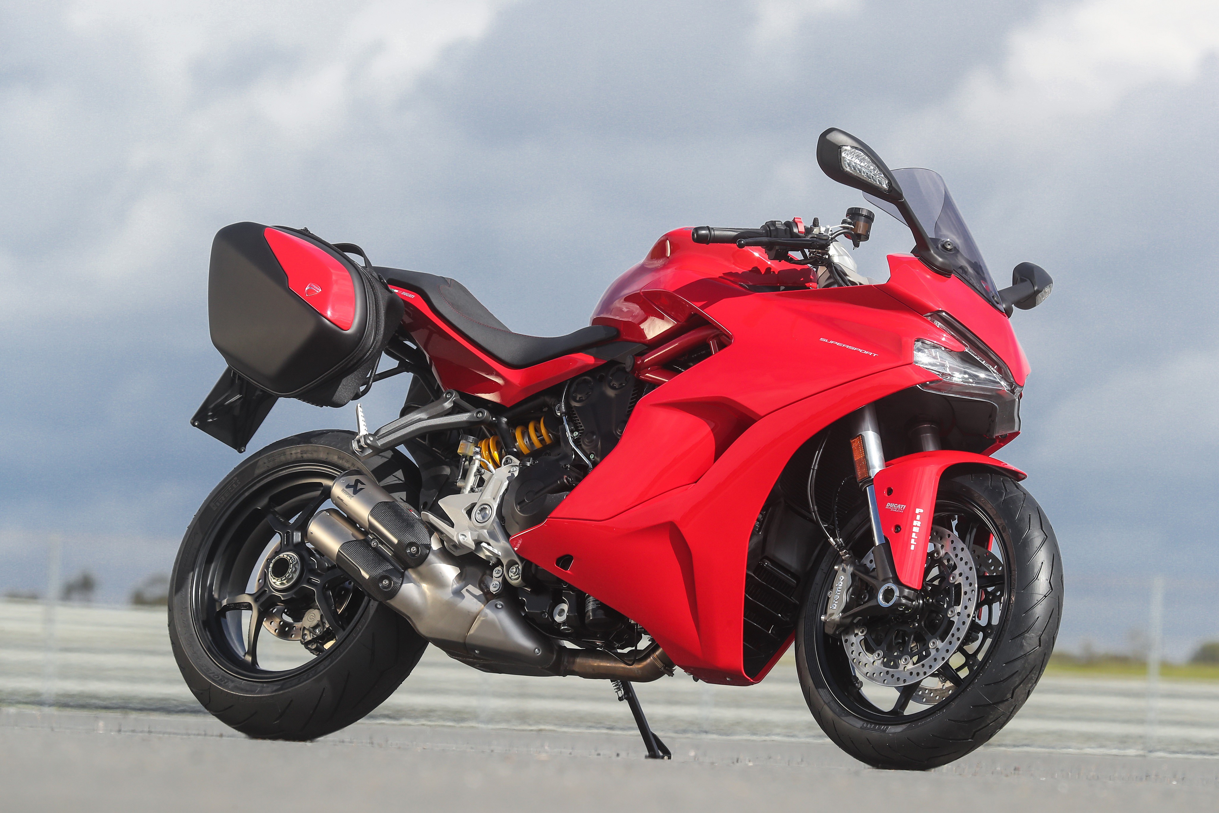 Red Ducati 2017 SuperSport Touring Pack Motorcycle HD Wallpaper