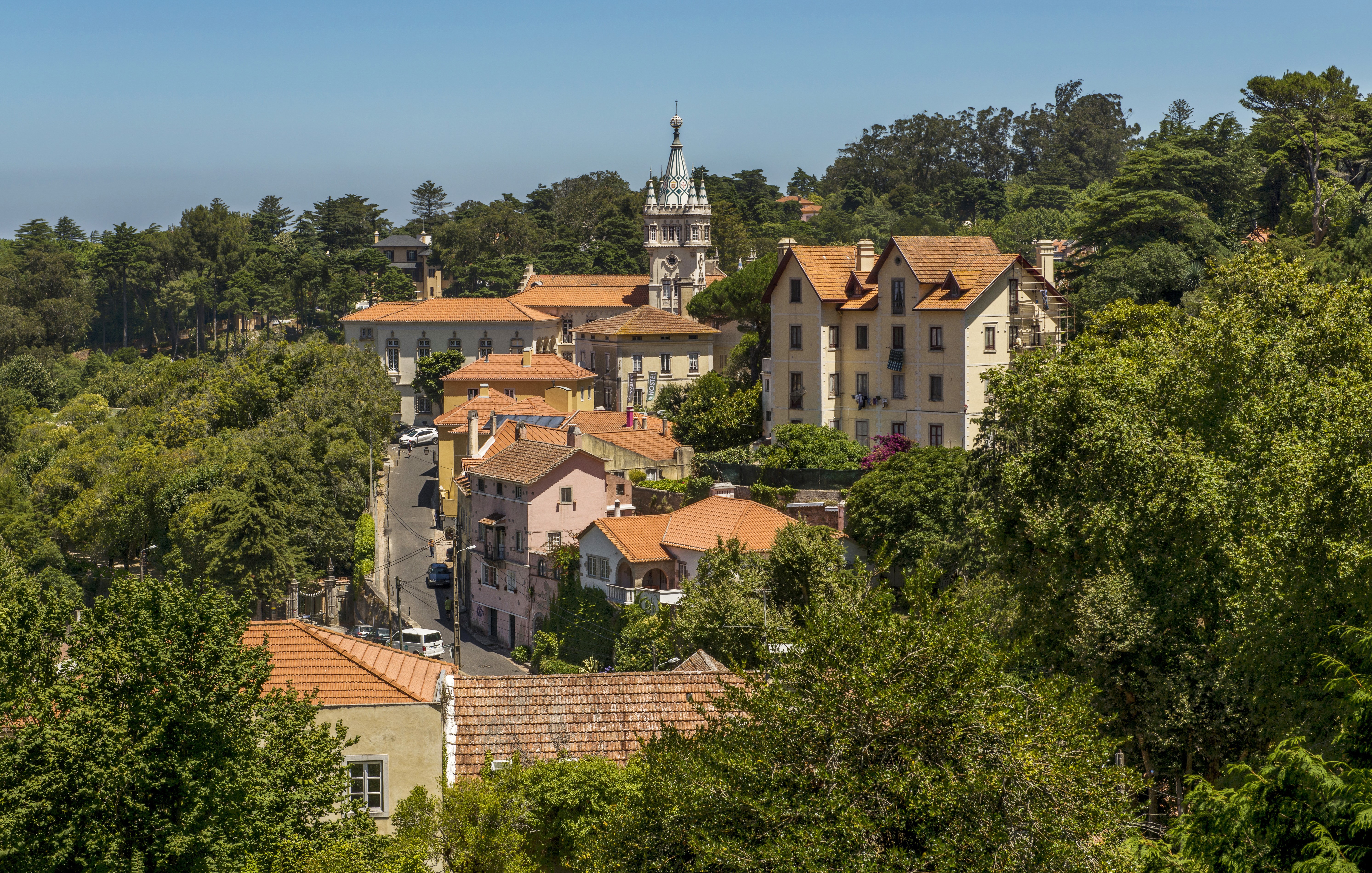 Sintra Lisbon Portugal Houses HD Wallpaper