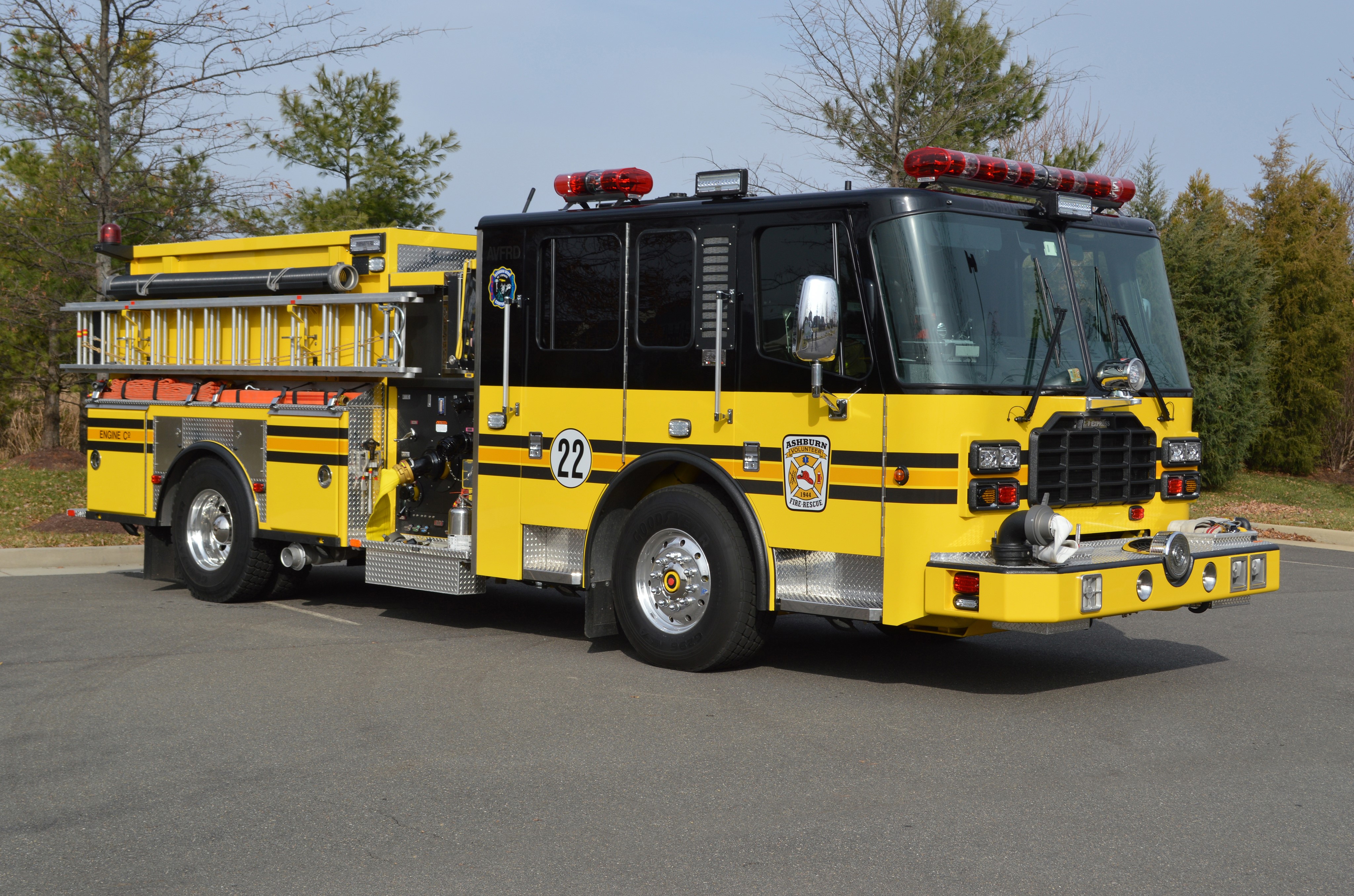 Yellow Fire Engine 22 HD Wallpaper