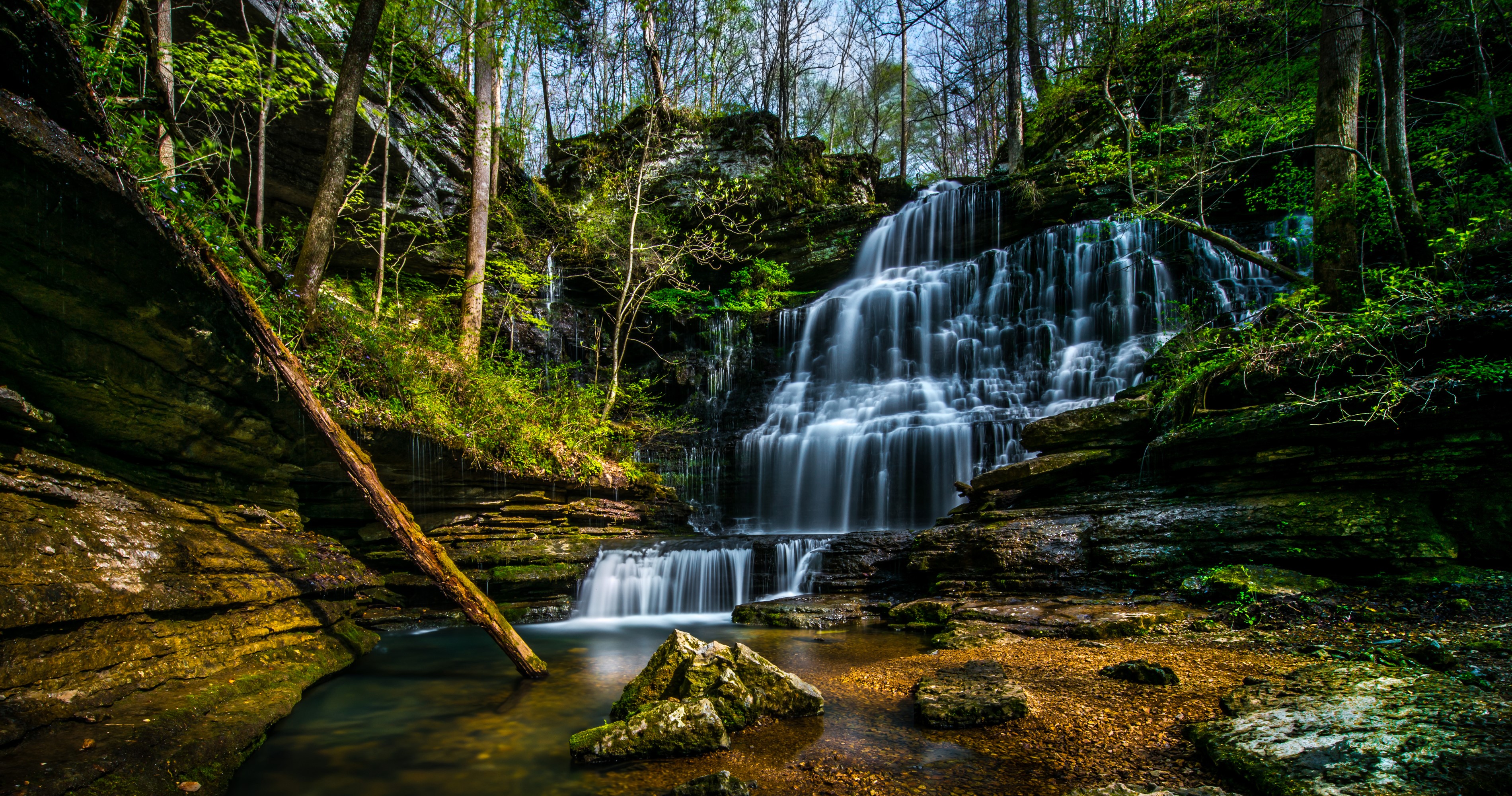 Machine Falls Tullahoma Tennessee USA Waterfall HD Wallpaper