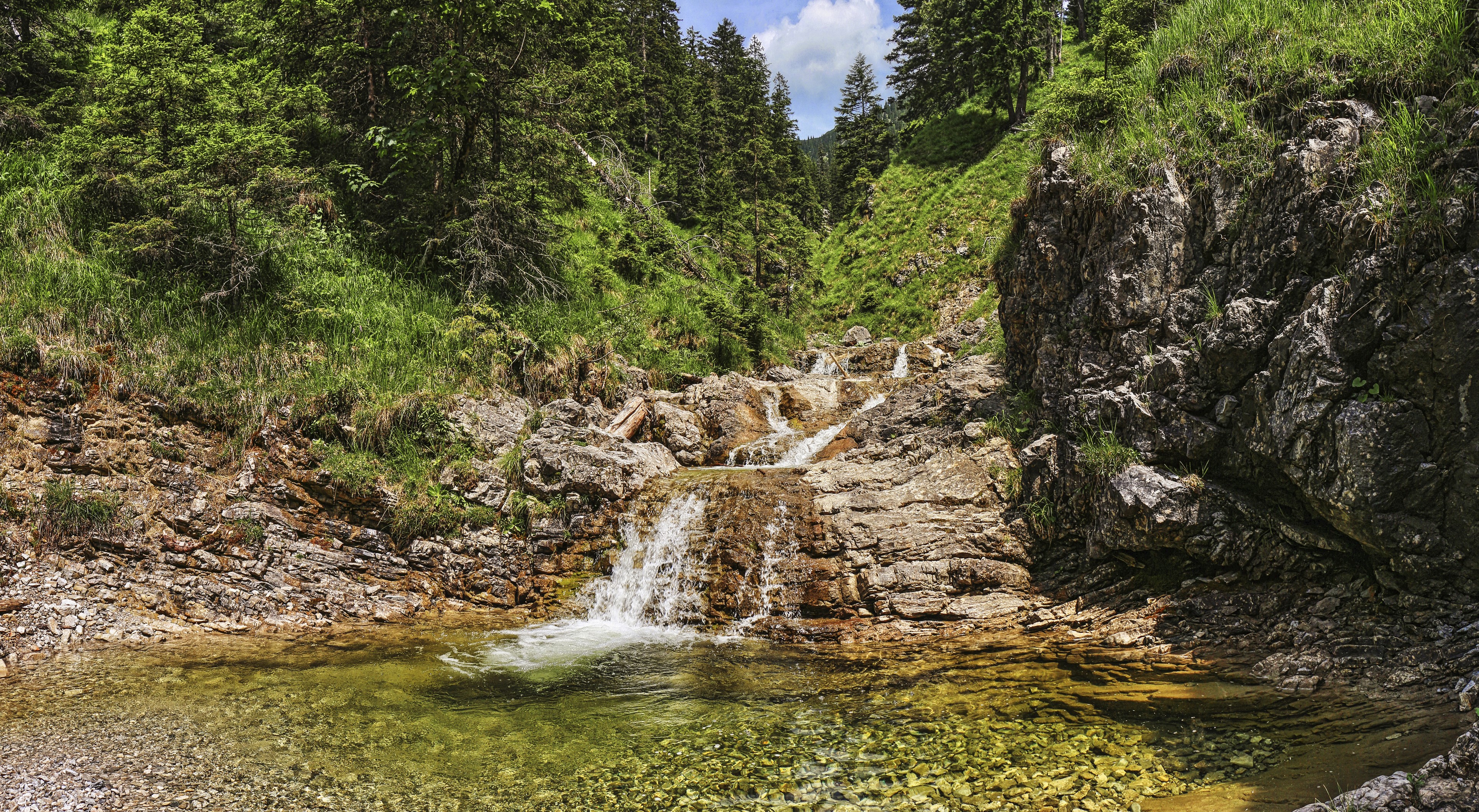 Waterfall in Reutte Tyrol, Austria HD Wallpaper
