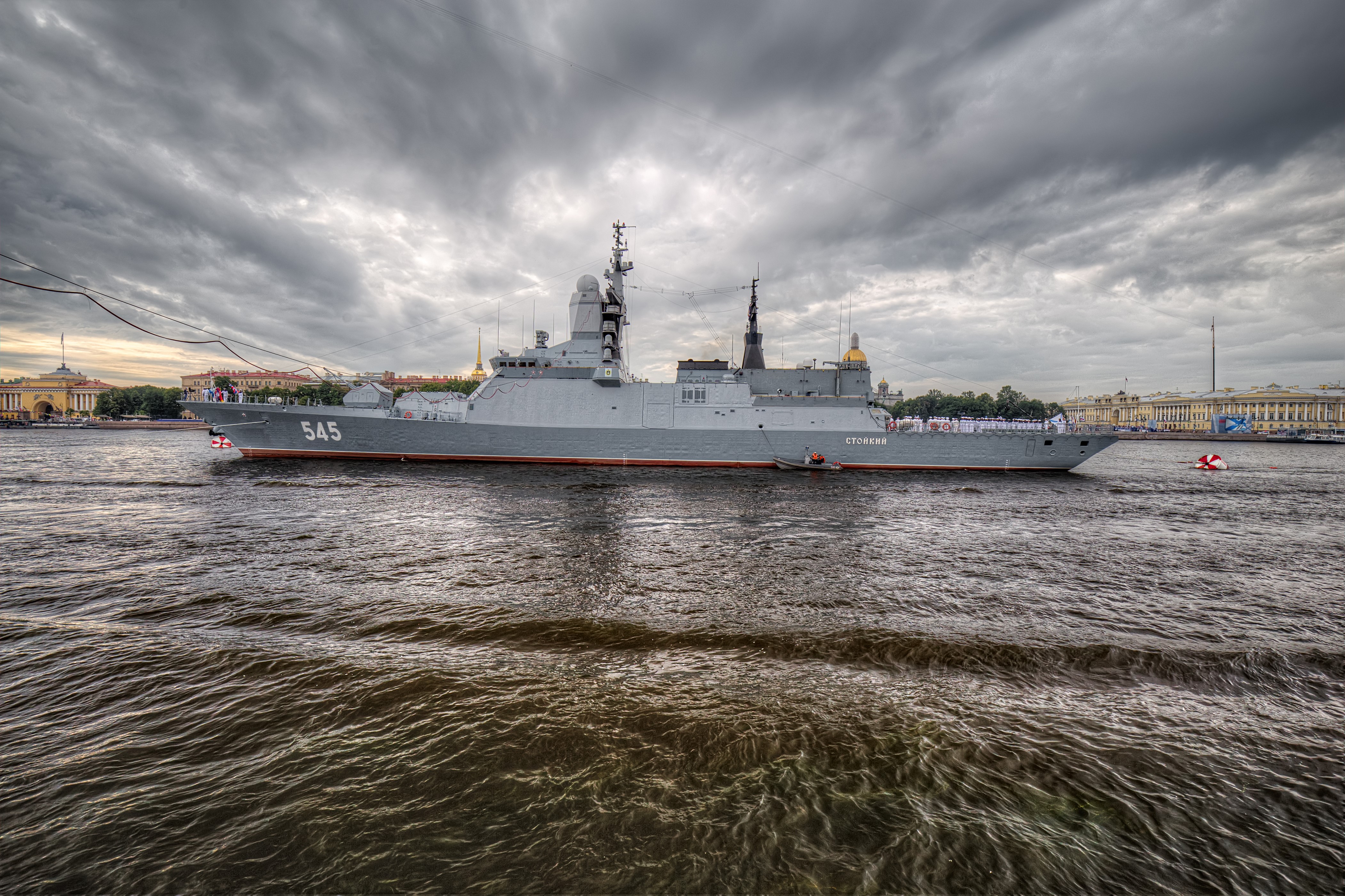 Russian Ship 545 in St. Petersburg HD Wallpaper