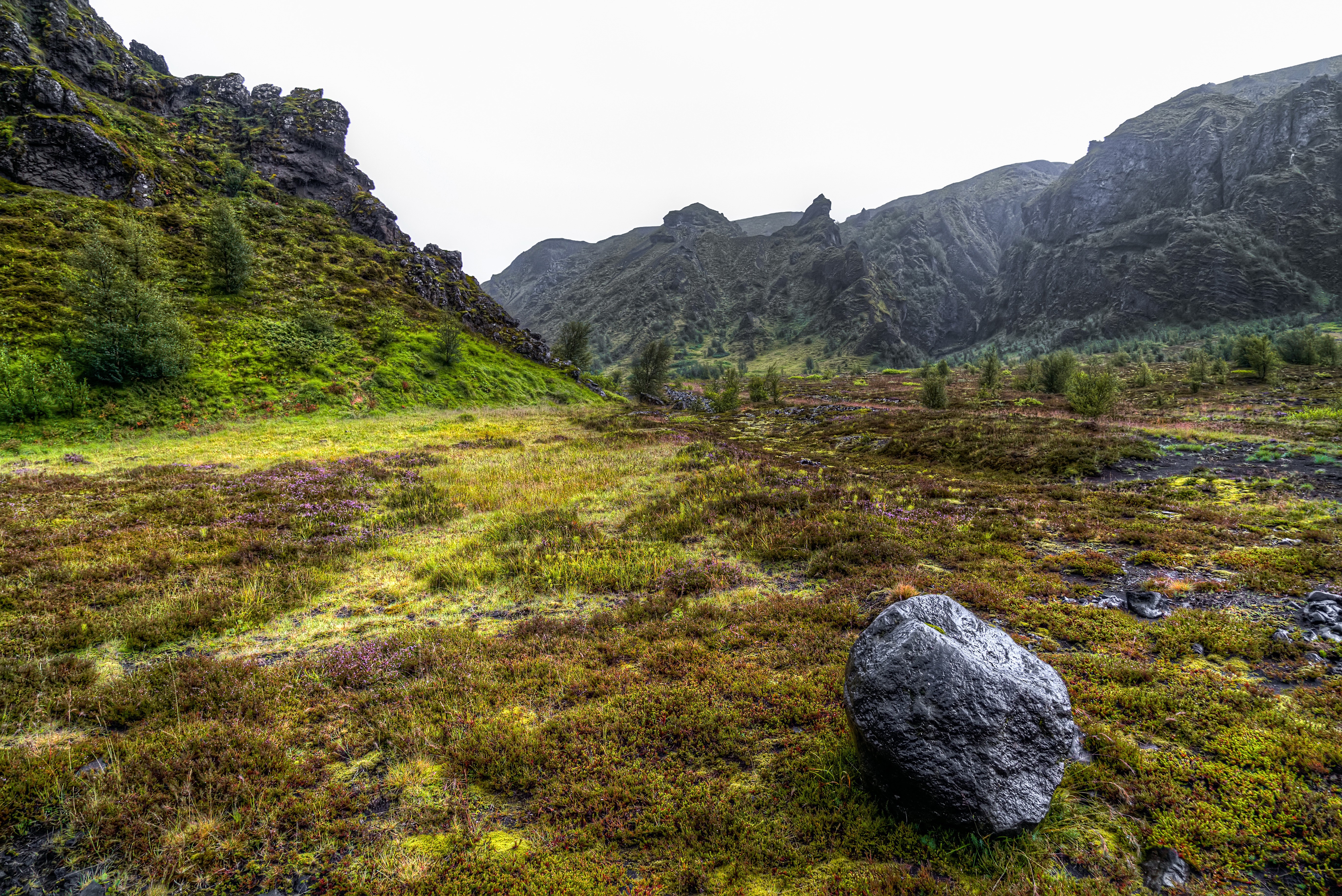 Thorsmork National Park Iceland Mountains and Stones HD Wallpaper