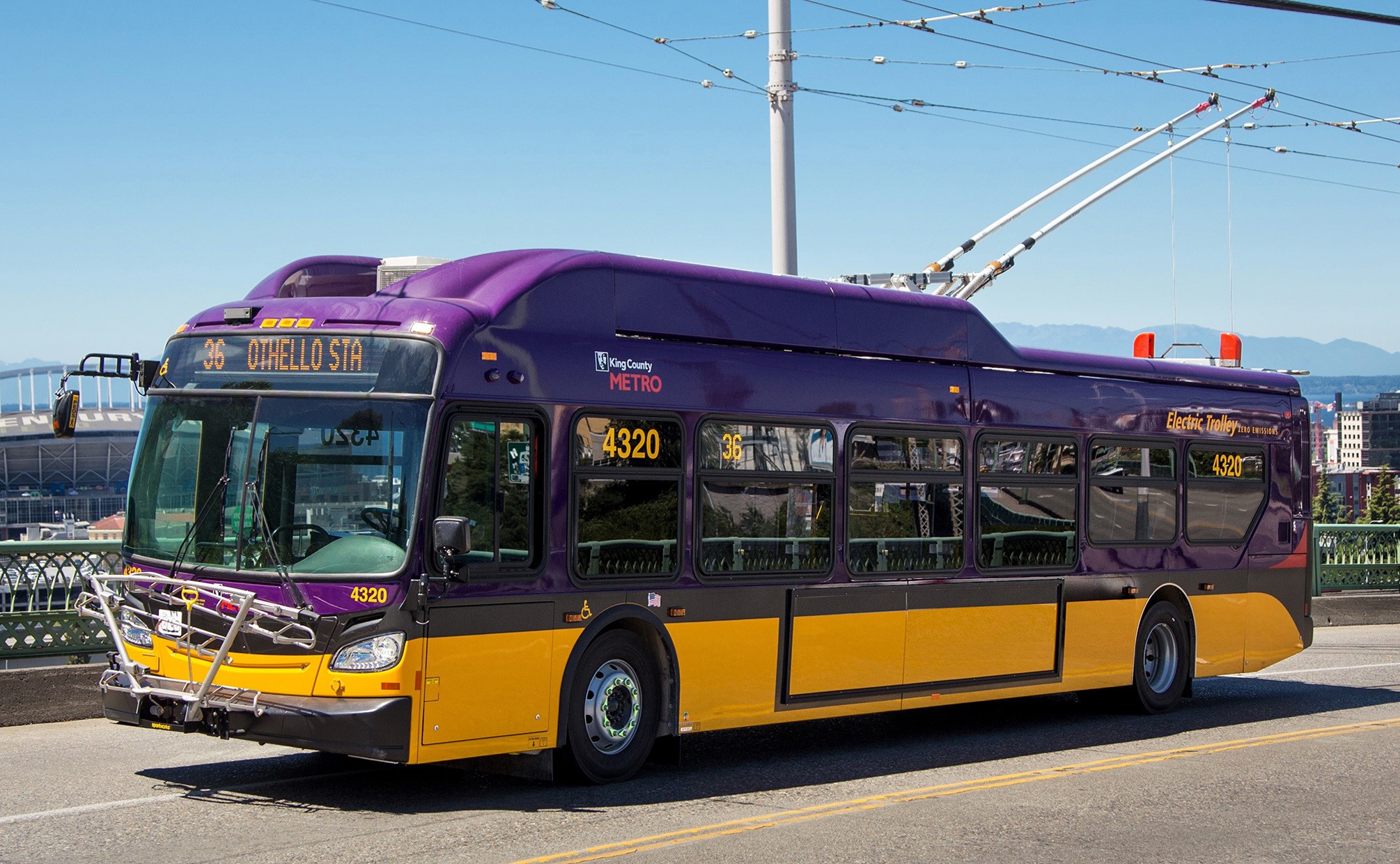 King County Metro Electric Trolley Bus 4320 HD Wallpaper