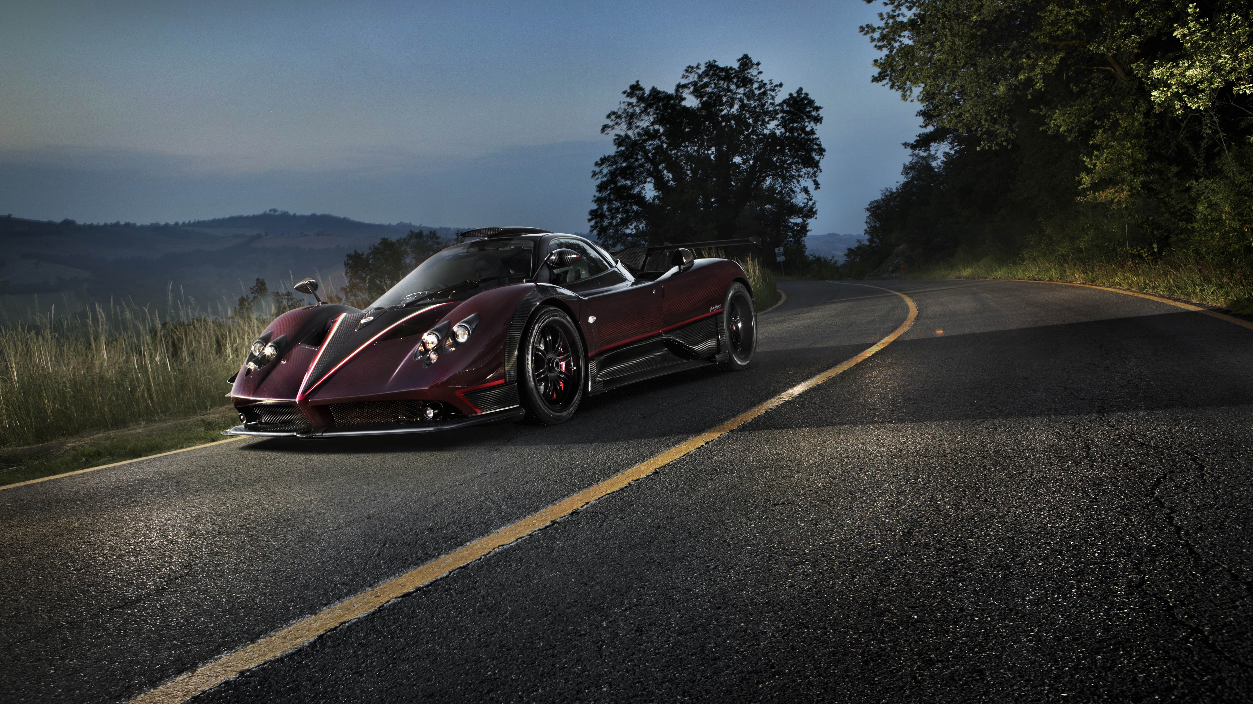 4K 2017 Pagani Zonda Fantasma Evo on a road HD Wallpaper