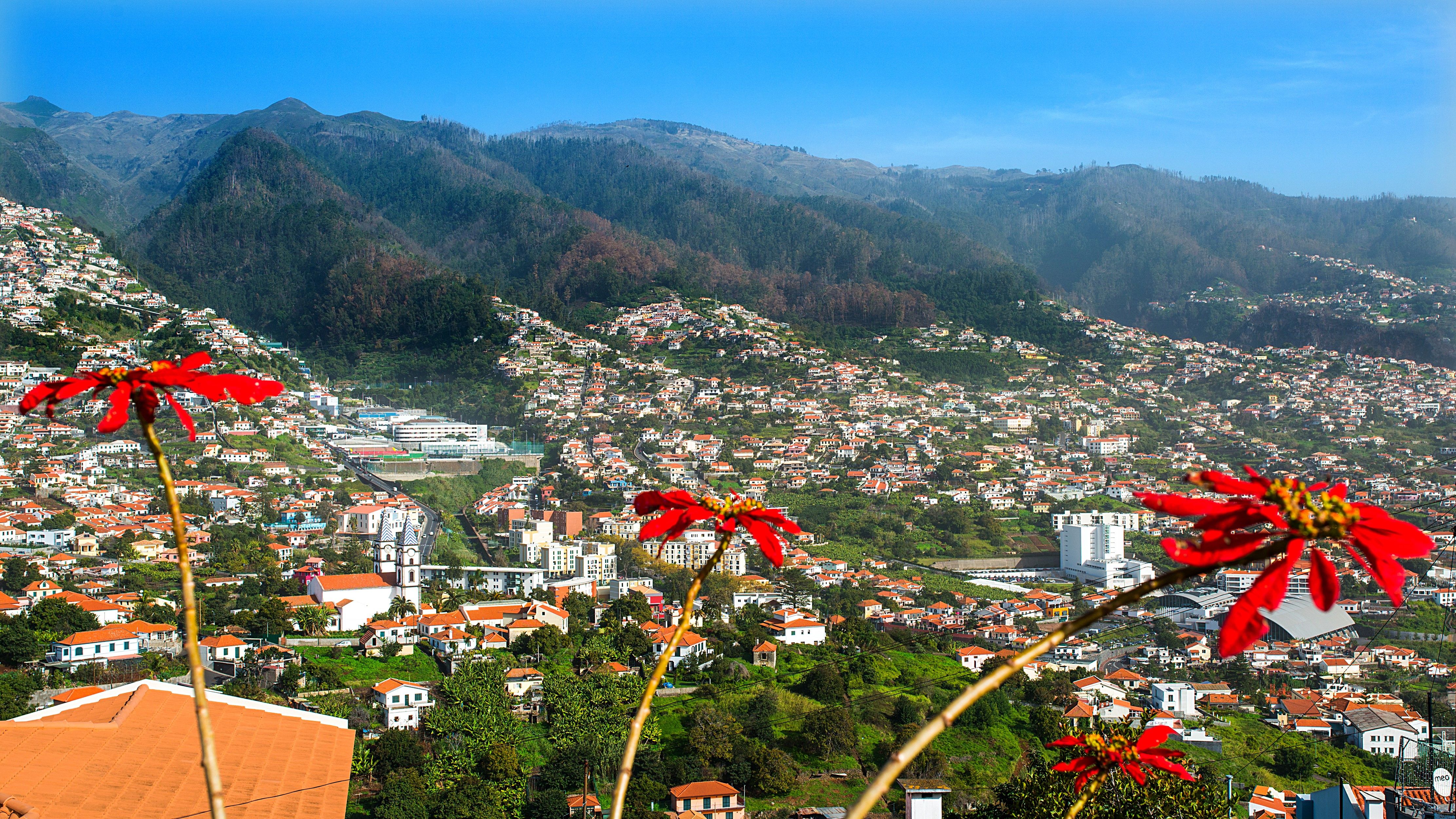4K Madeira Camara de Lobos Portugal Houses Hill HD Wallpaper