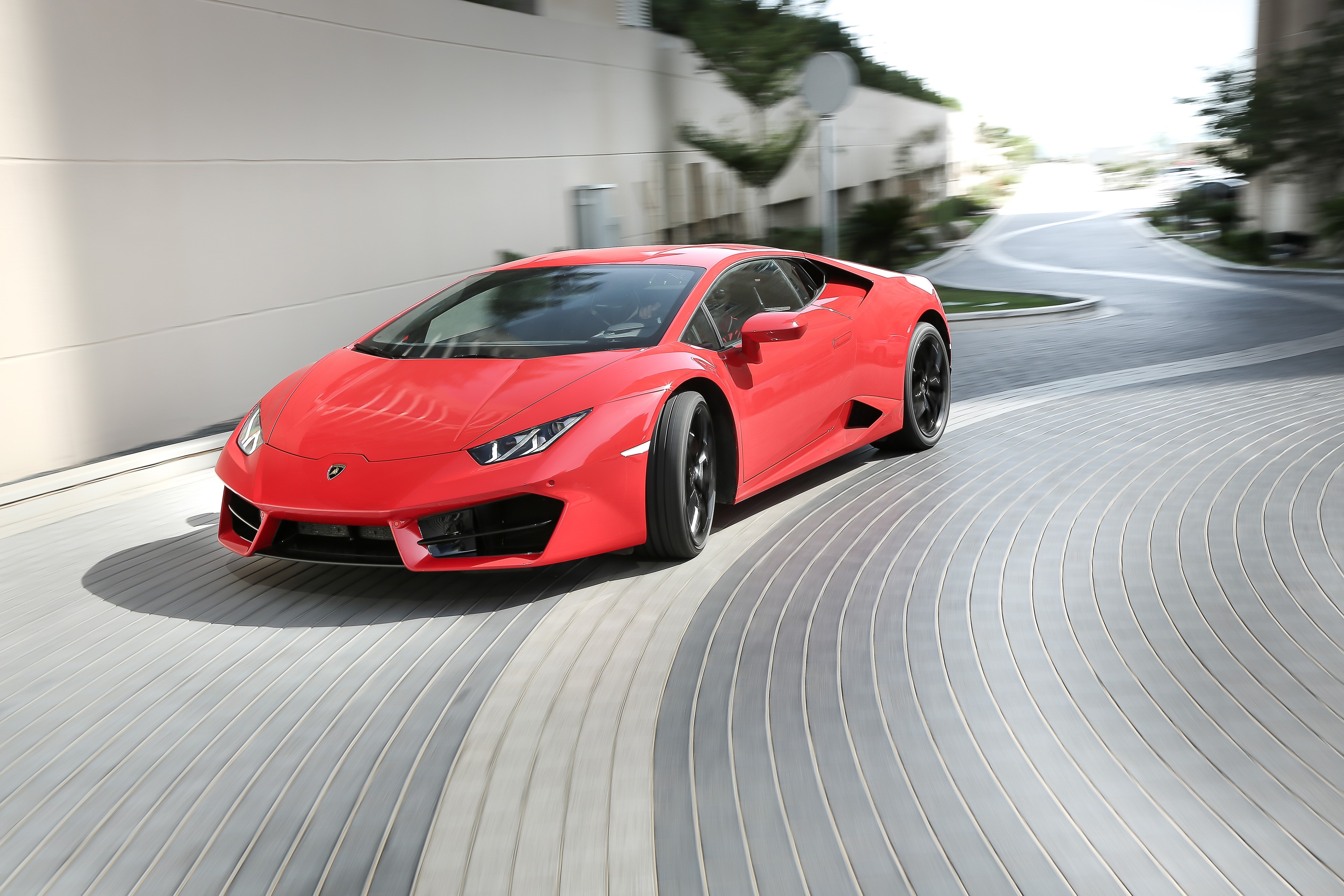 Red Lamborghini Huracan LP 580-2 HD Wallpaper