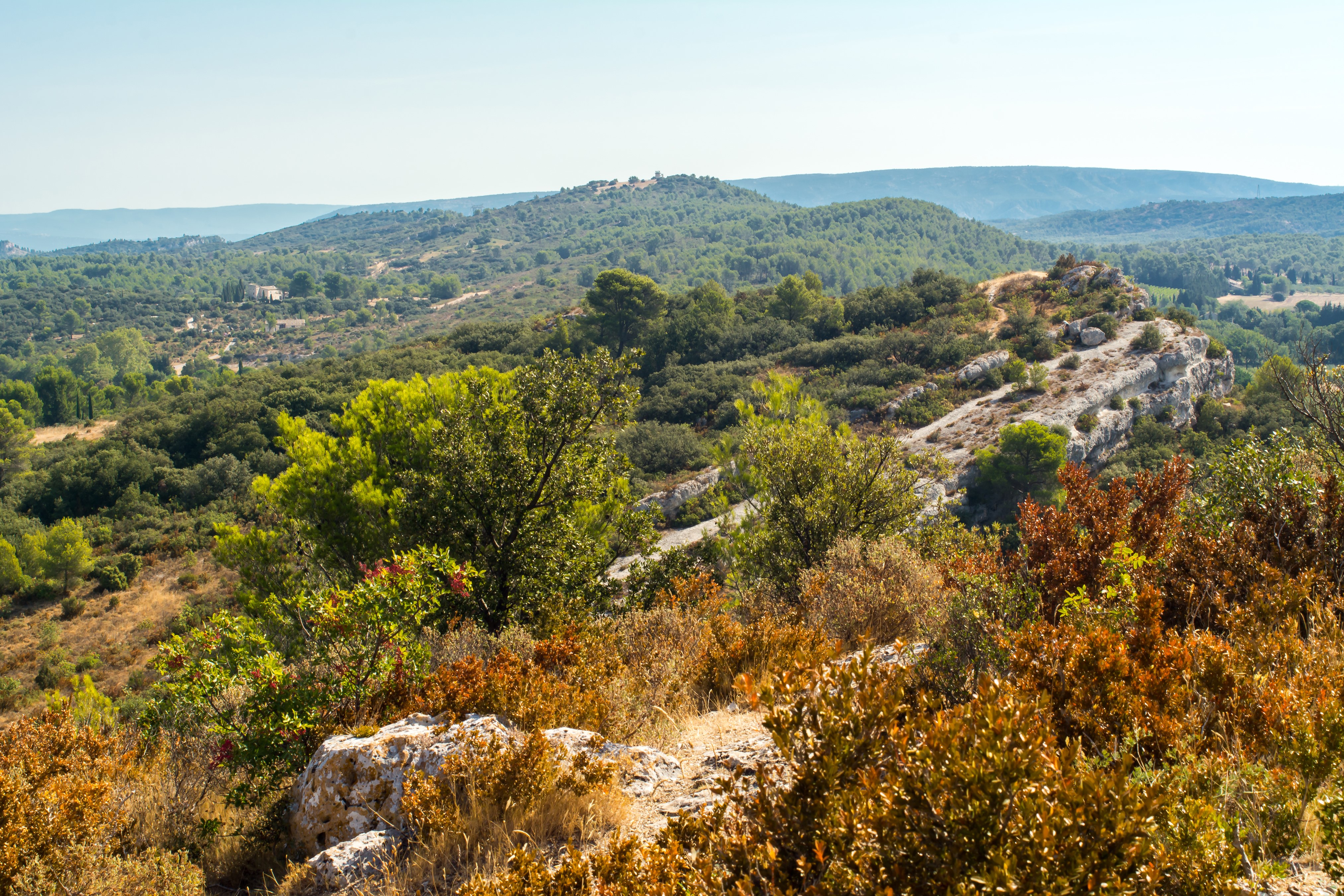 4K Provence France Forests Hill Landscape HD Wallpaper