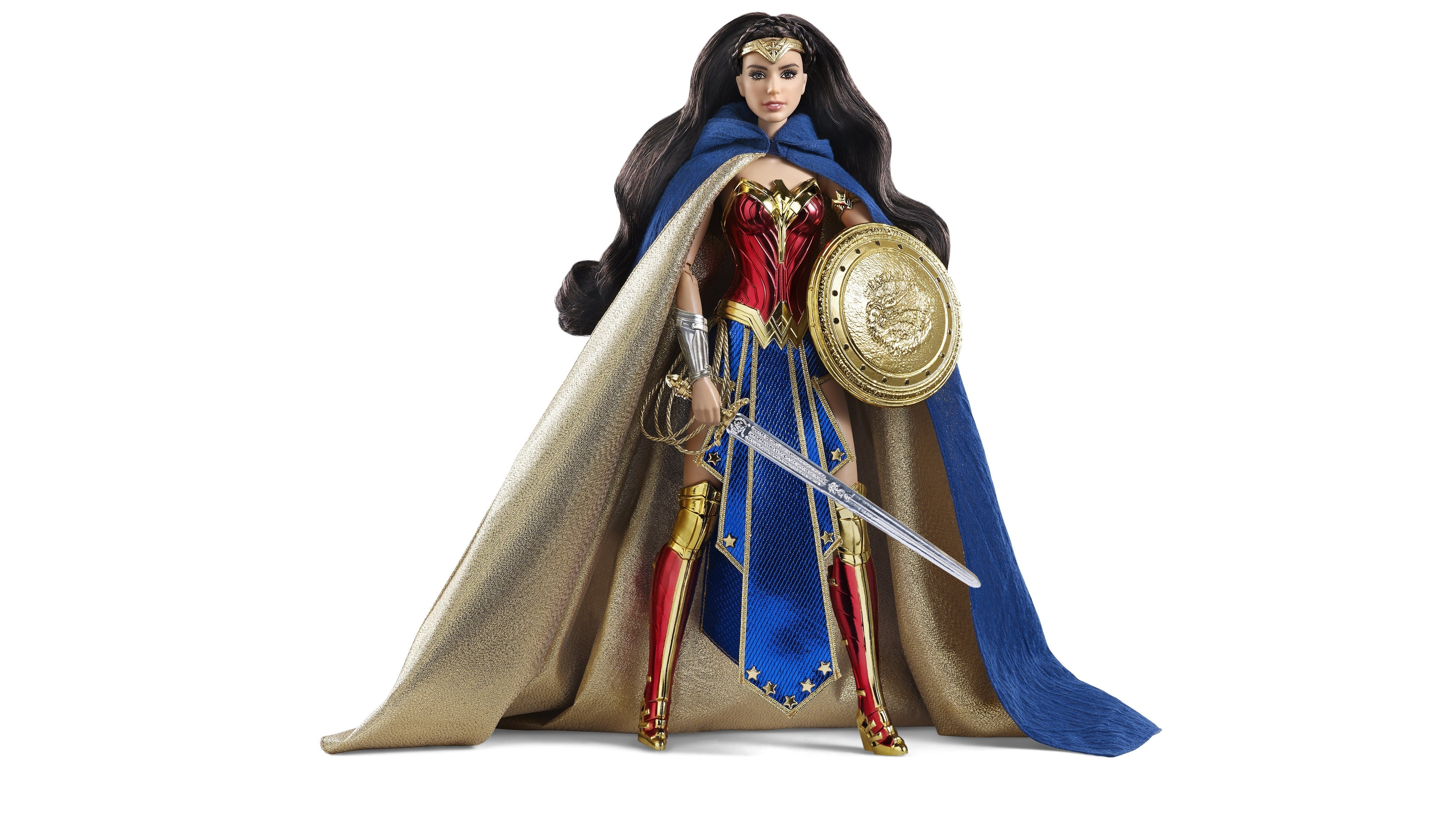 Wonder Woman doll with sword and shield HD Wallpaper