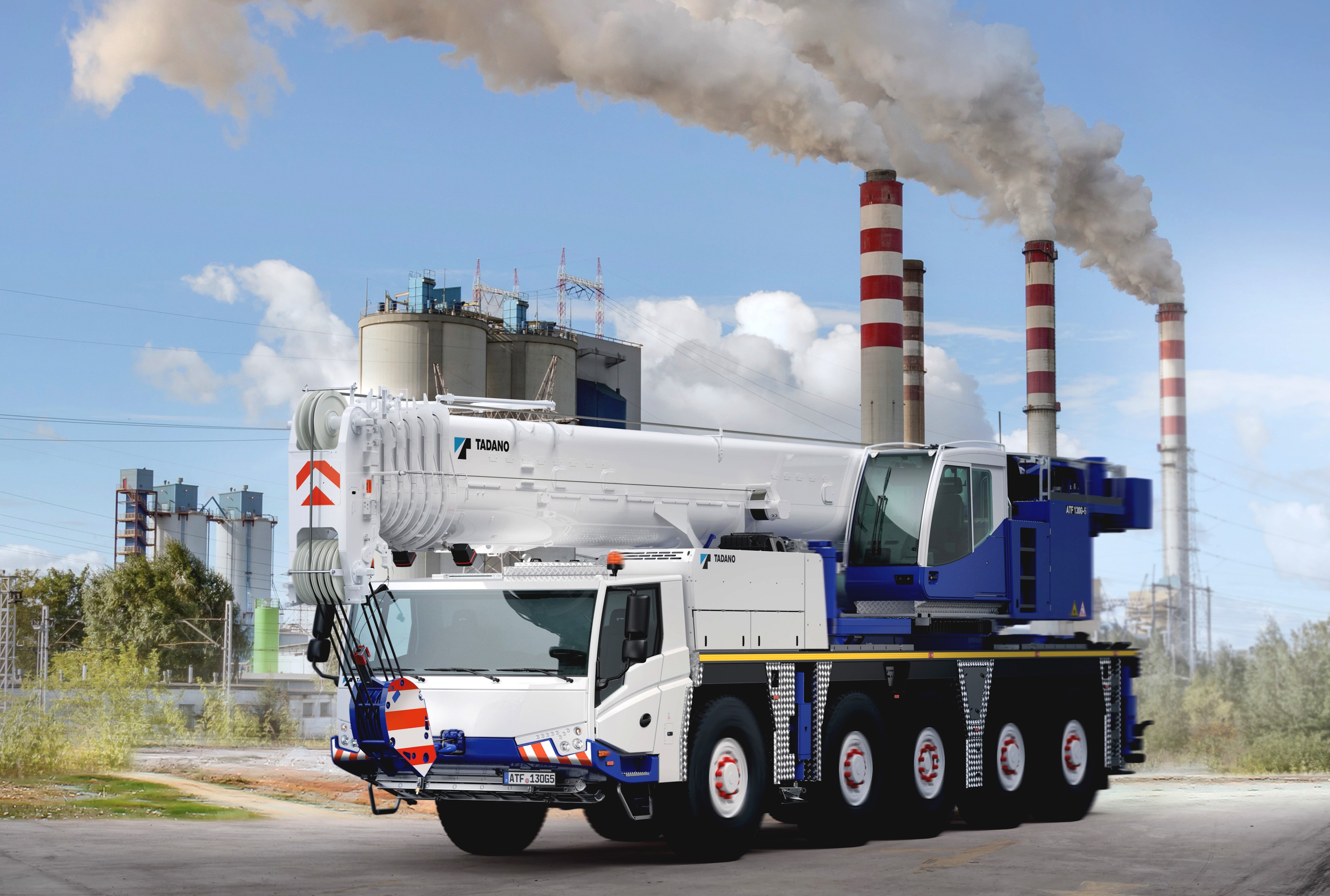 Tadano ATF 130G-5 Mobile Crane at Factory HD Wallpaper