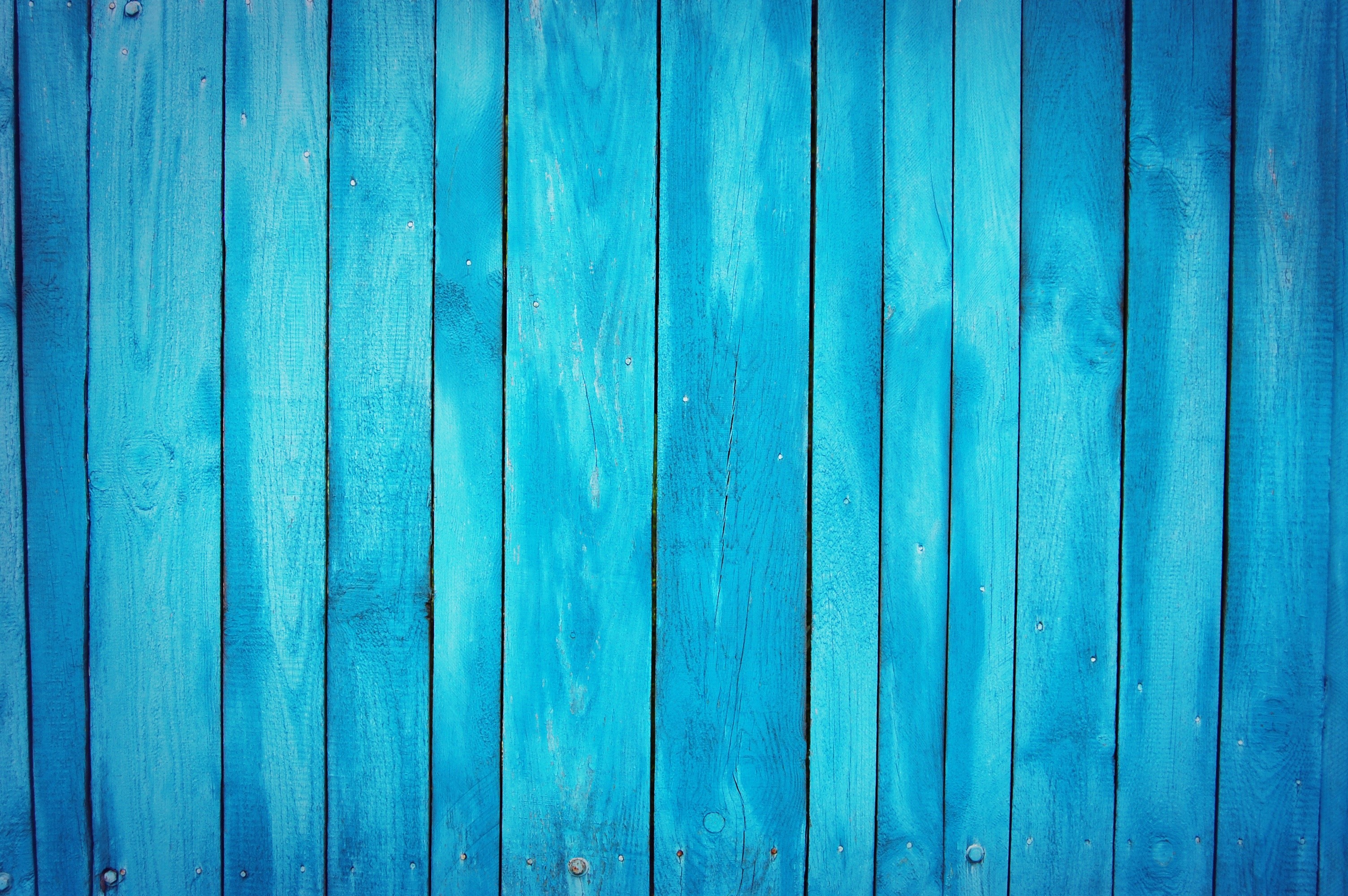 Blue wooden fence planks HD Wallpaper
