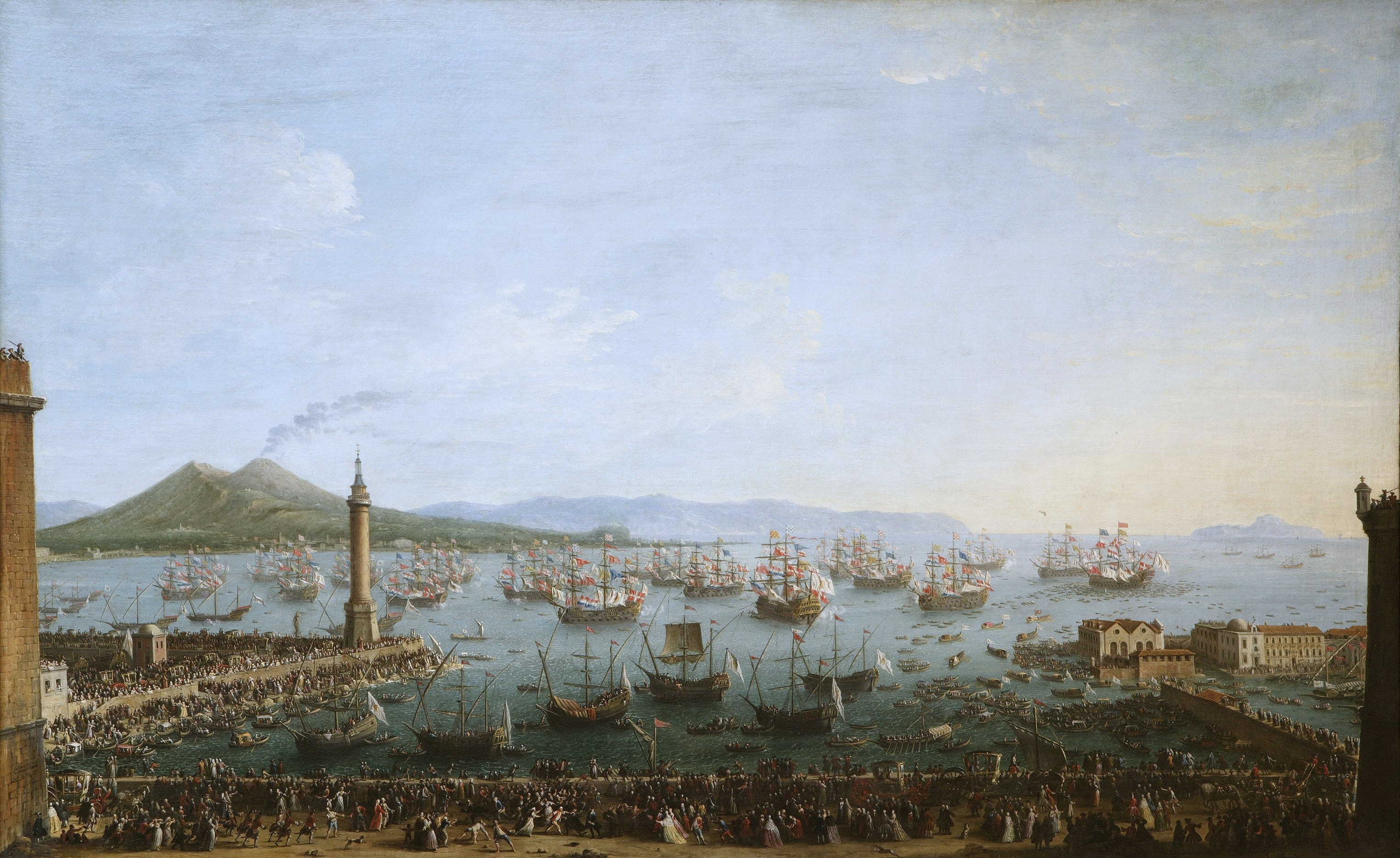 Antonio Joli's Departure of Charles III of Spain from Naples HD Wallpaper