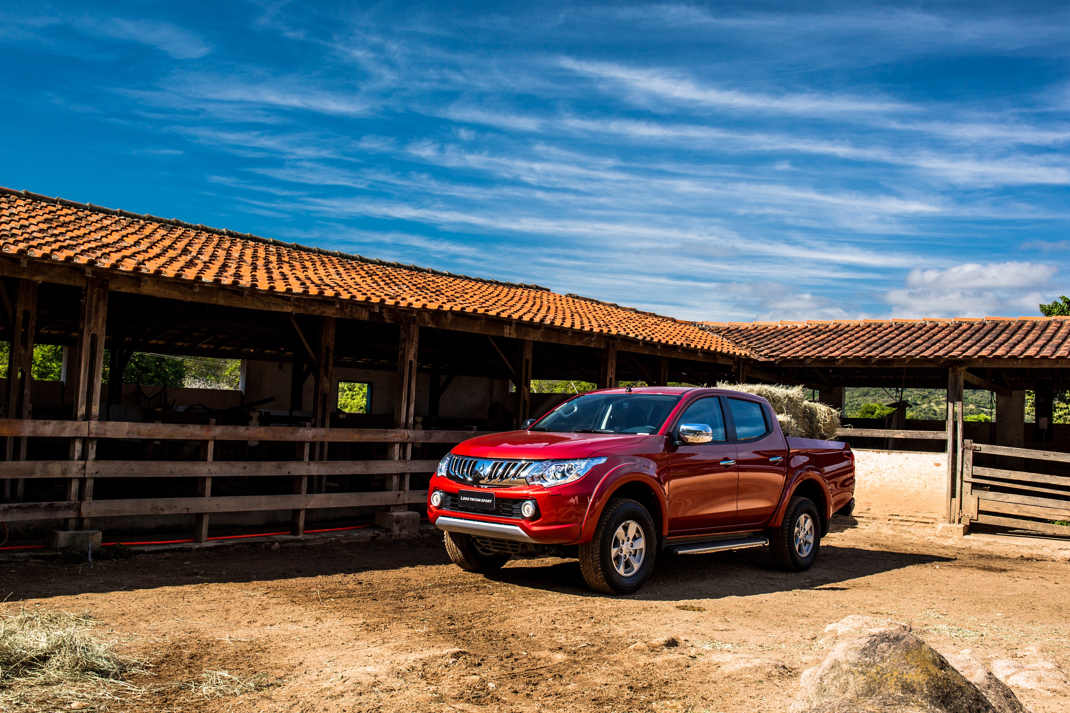 Red 2016 Mitsubishi L200 Triton Sport Latam Truck HD Wallpaper