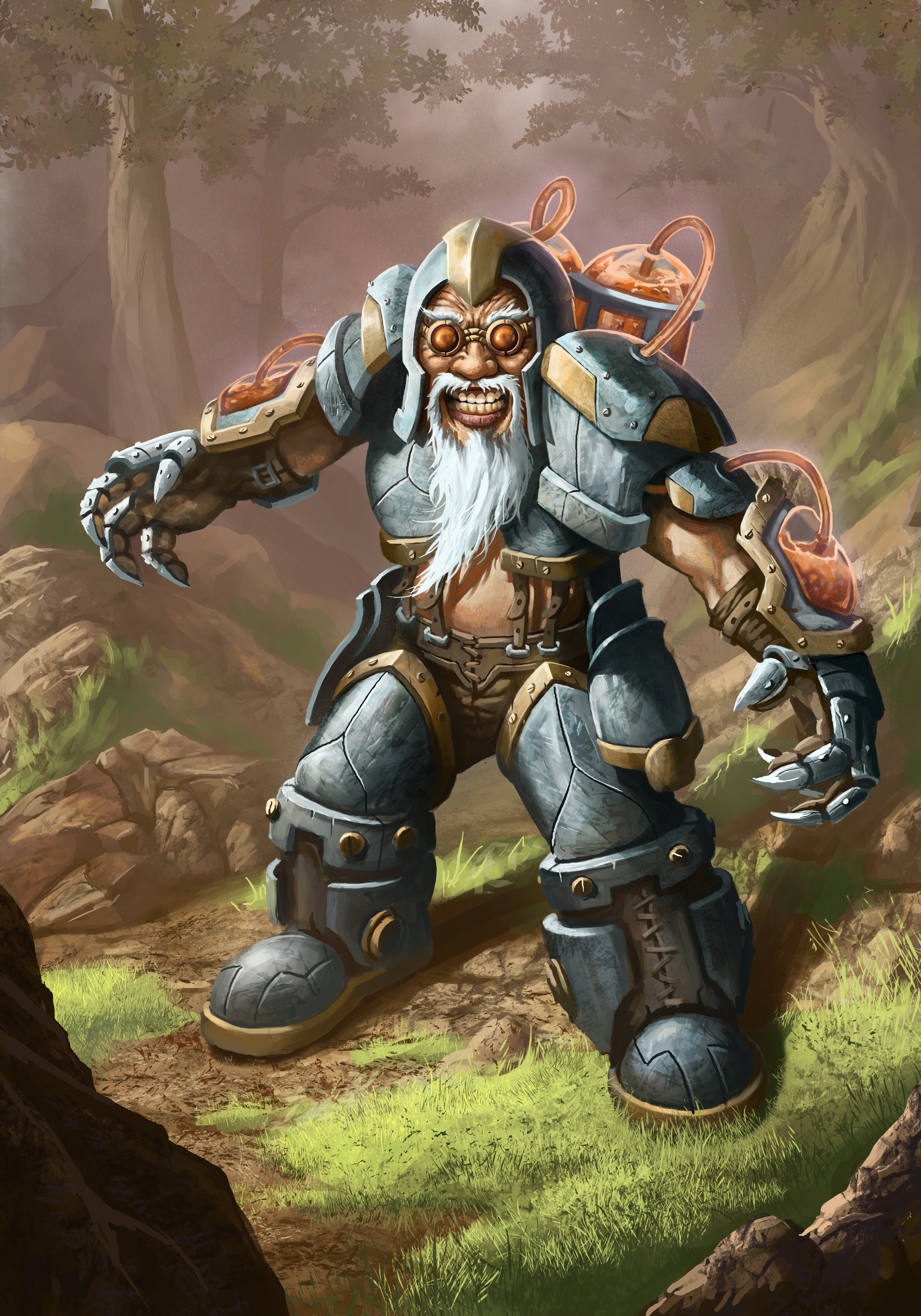 Gnome from Hearthstone: Heroes of Warcraft in Armor HD Phone Wallpaper