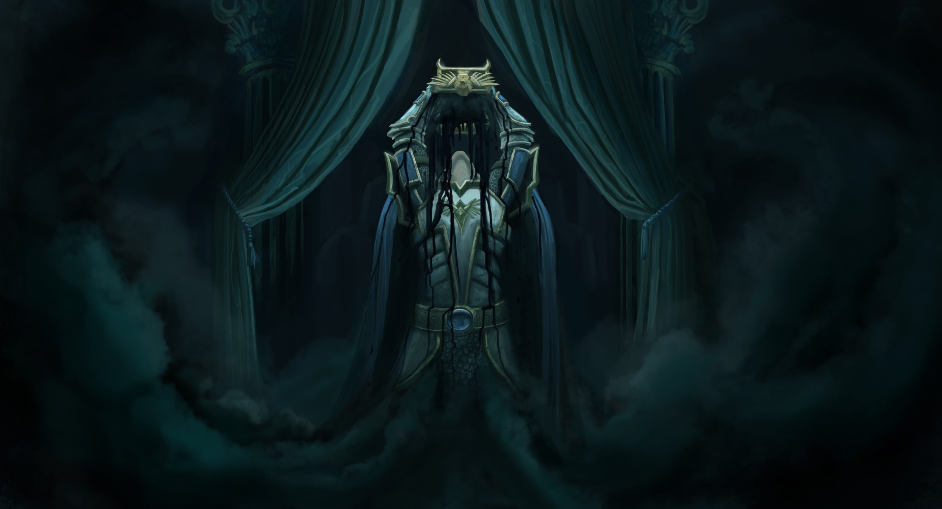 Warrior in ornate armor holding a crown HD Wallpaper