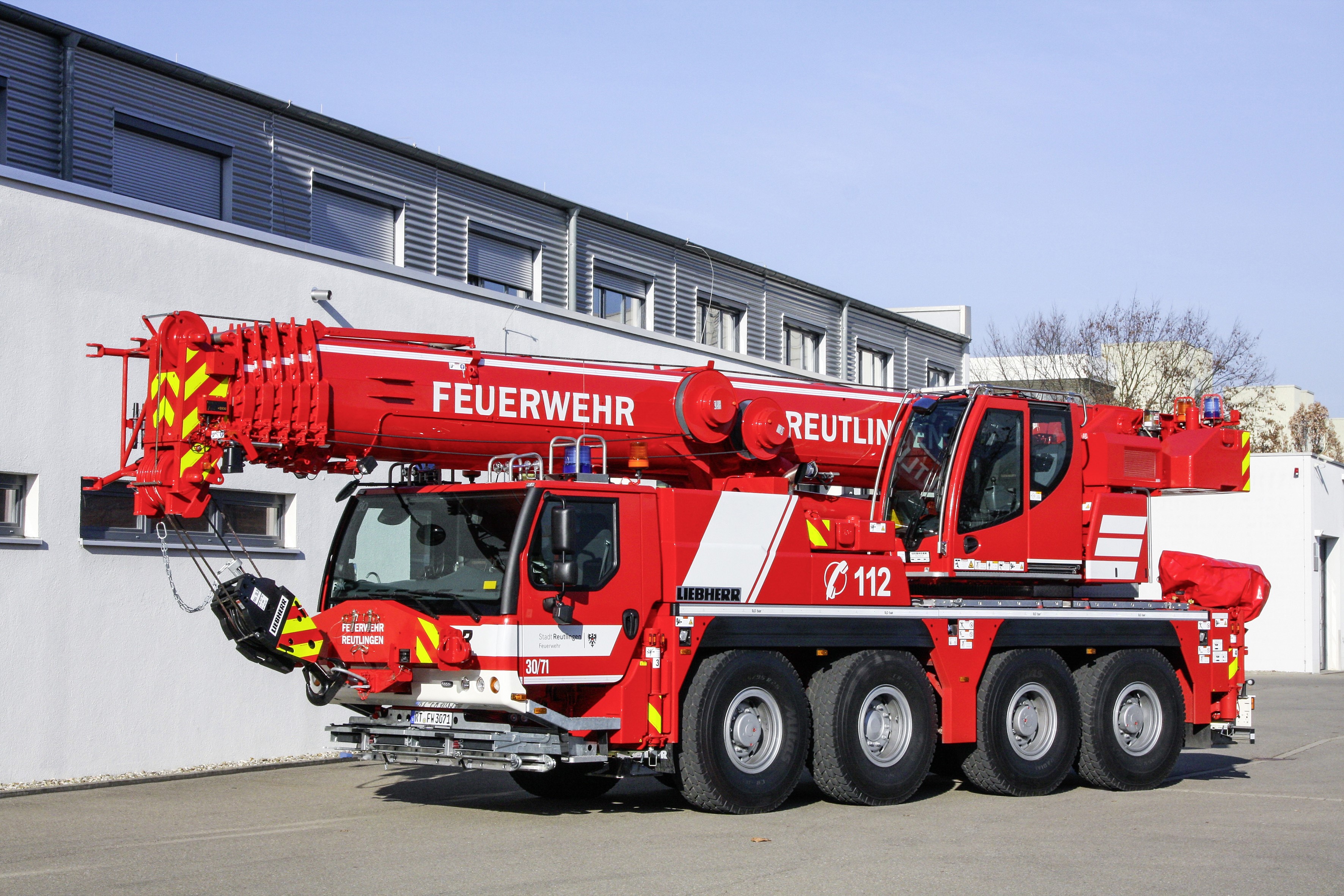 Liebherr LTM 1070-4.2 Feuerwehr Mobile Crane HD Wallpaper