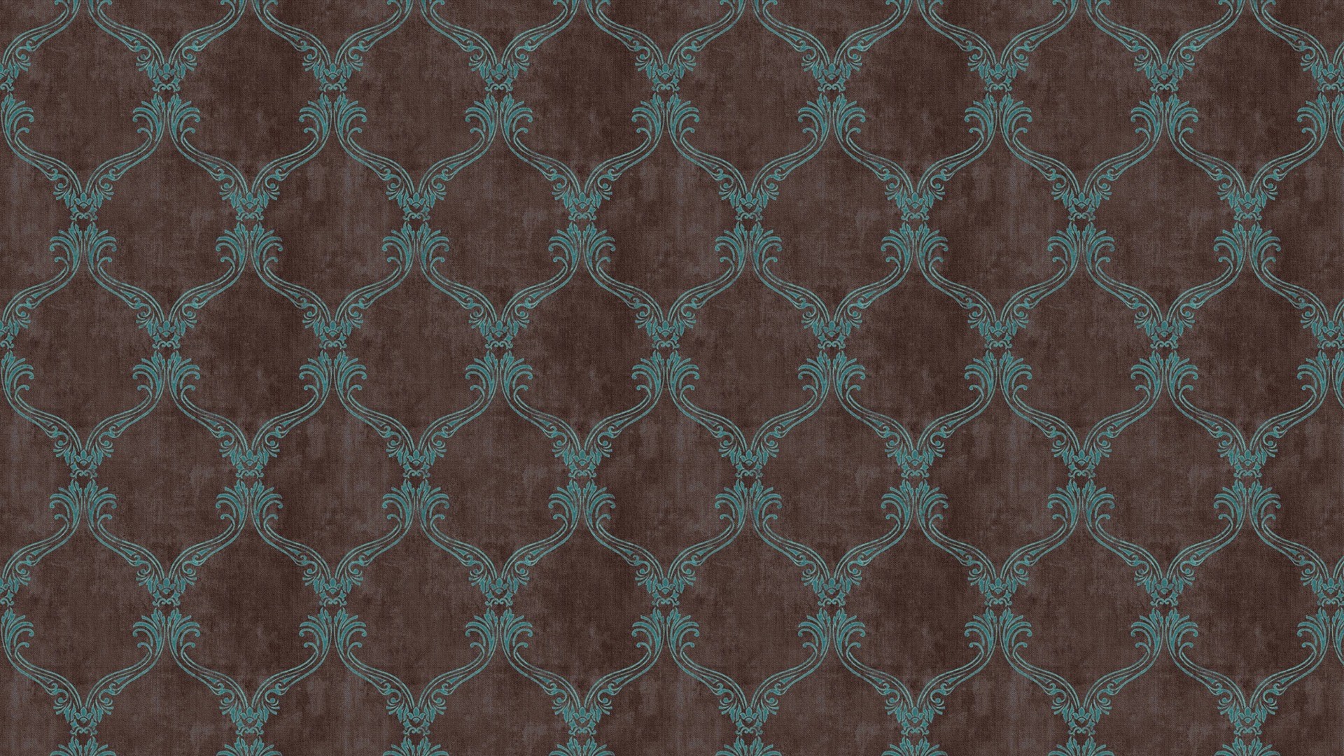 Brown and teal damask pattern texture HD Wallpaper