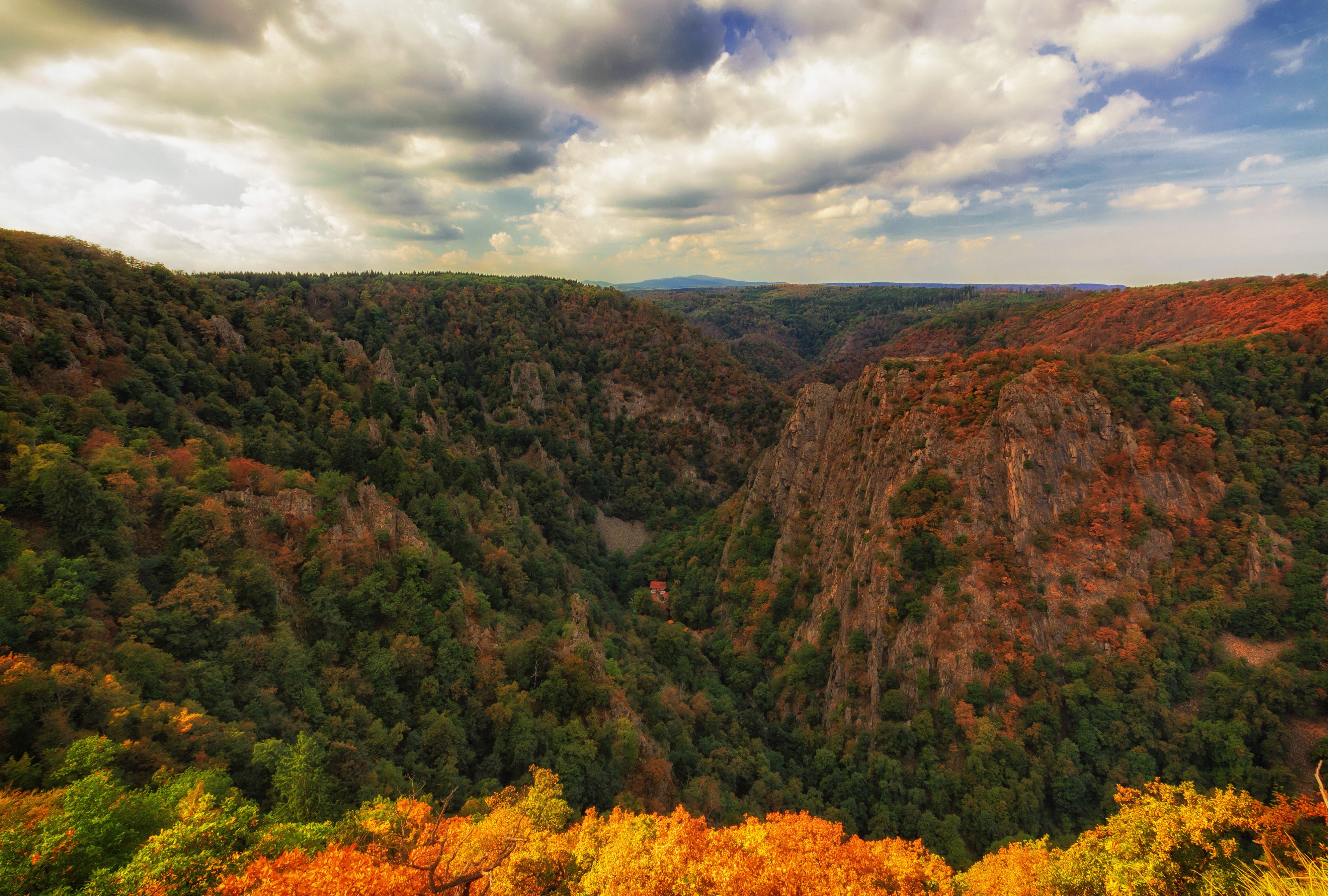 4K Bodetal Germany Forests in Autumn HD Wallpaper
