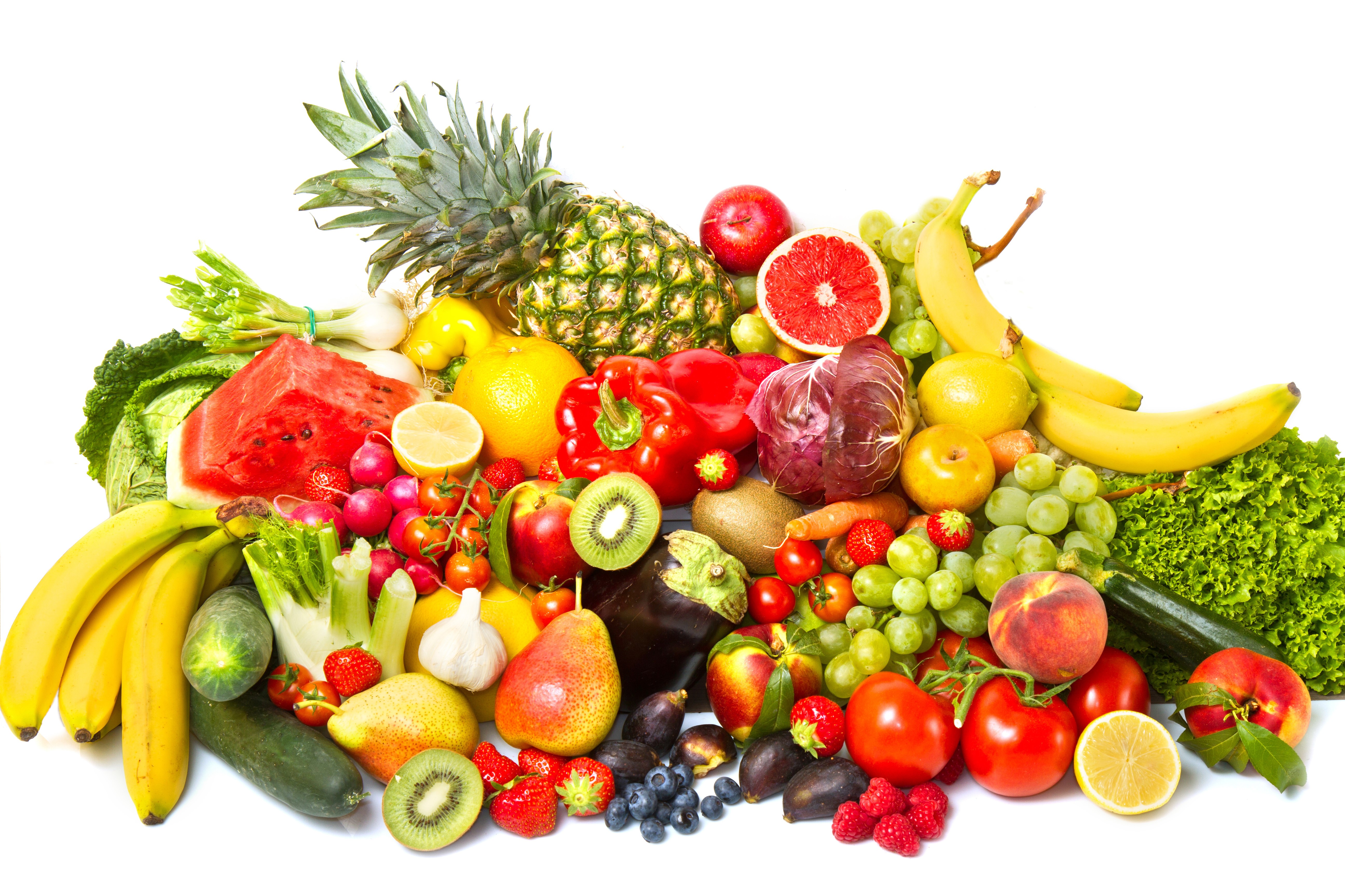 Assortment of Fruits and Vegetables HD Wallpaper