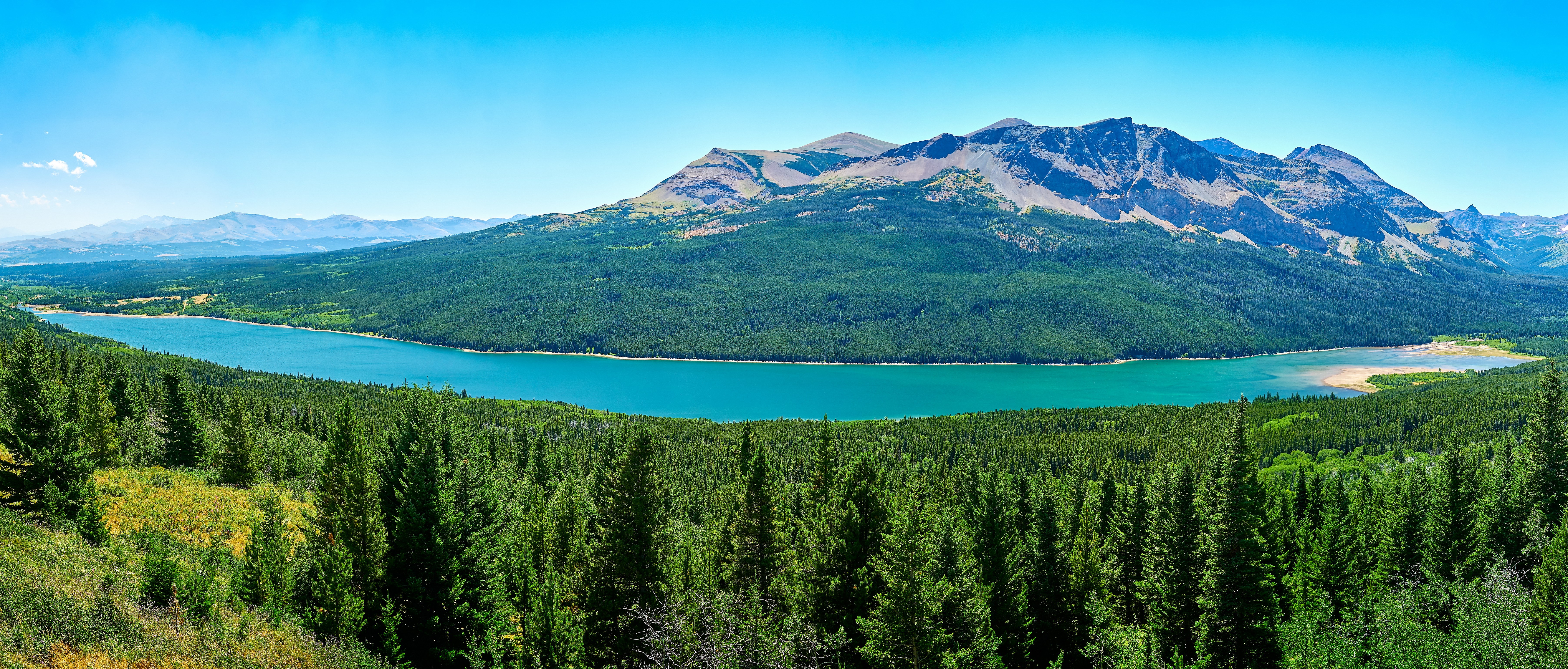 Saint Mary Lake and Mountains in Glacier National Park HD Wallpaper