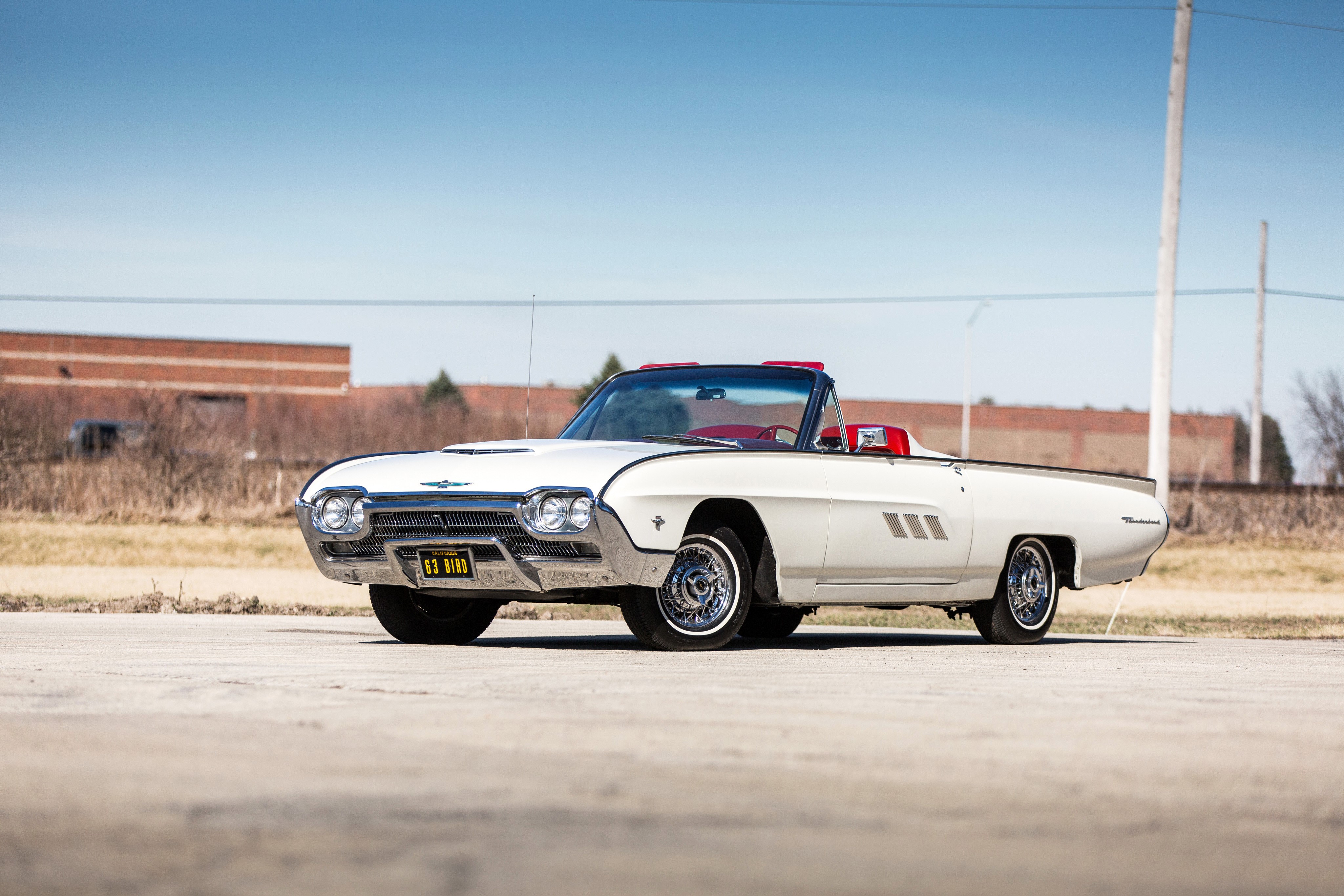 1963 Ford Thunderbird Sports Roadster Convertible HD Wallpaper