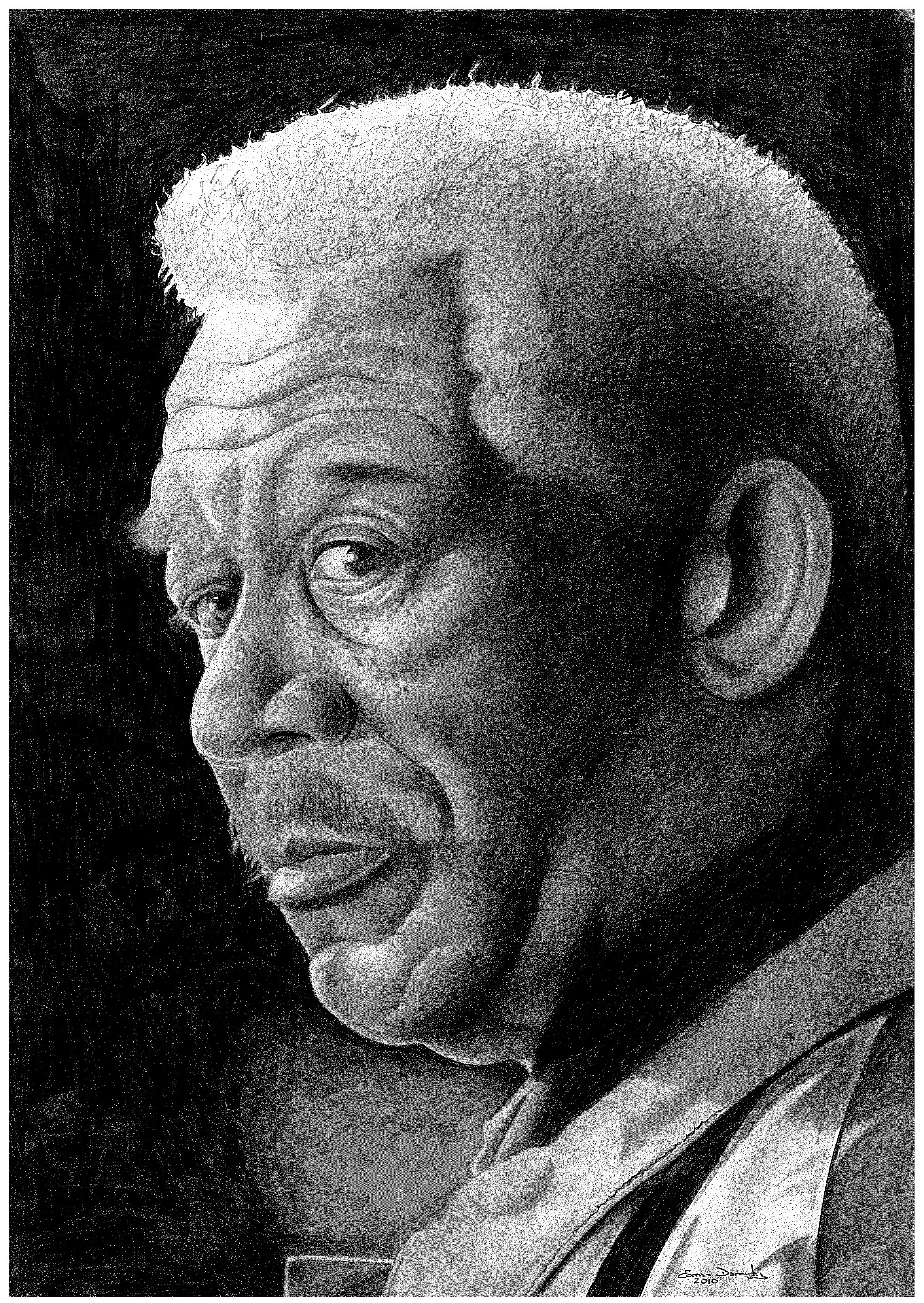 Portrait of Morgan Freeman HD Phone Wallpaper