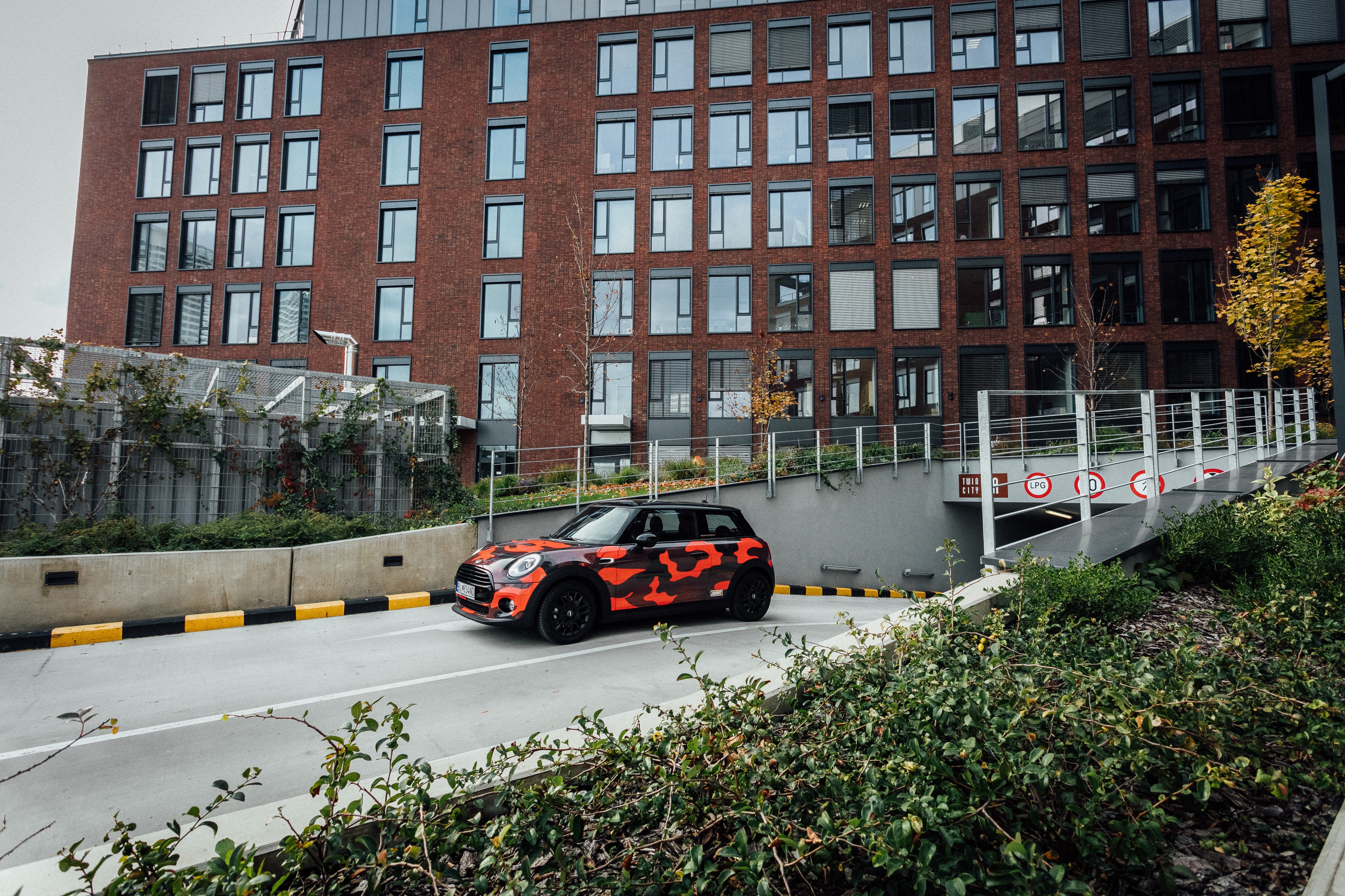 4K Mini Cooper Design Camo Red by Patrik HD Wallpaper