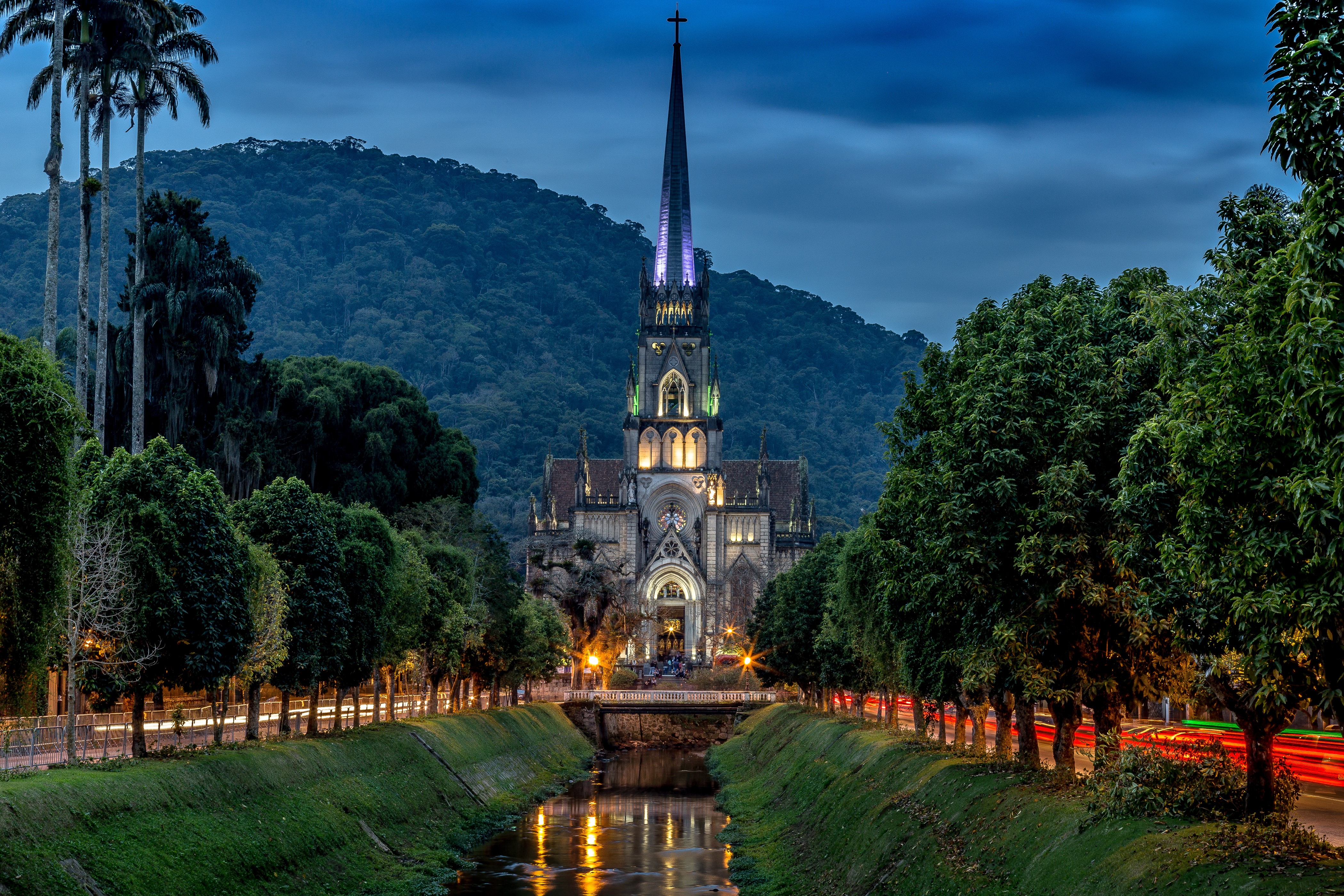4K Evening View of Catedral de Petropolis in Brazil HD Wallpaper