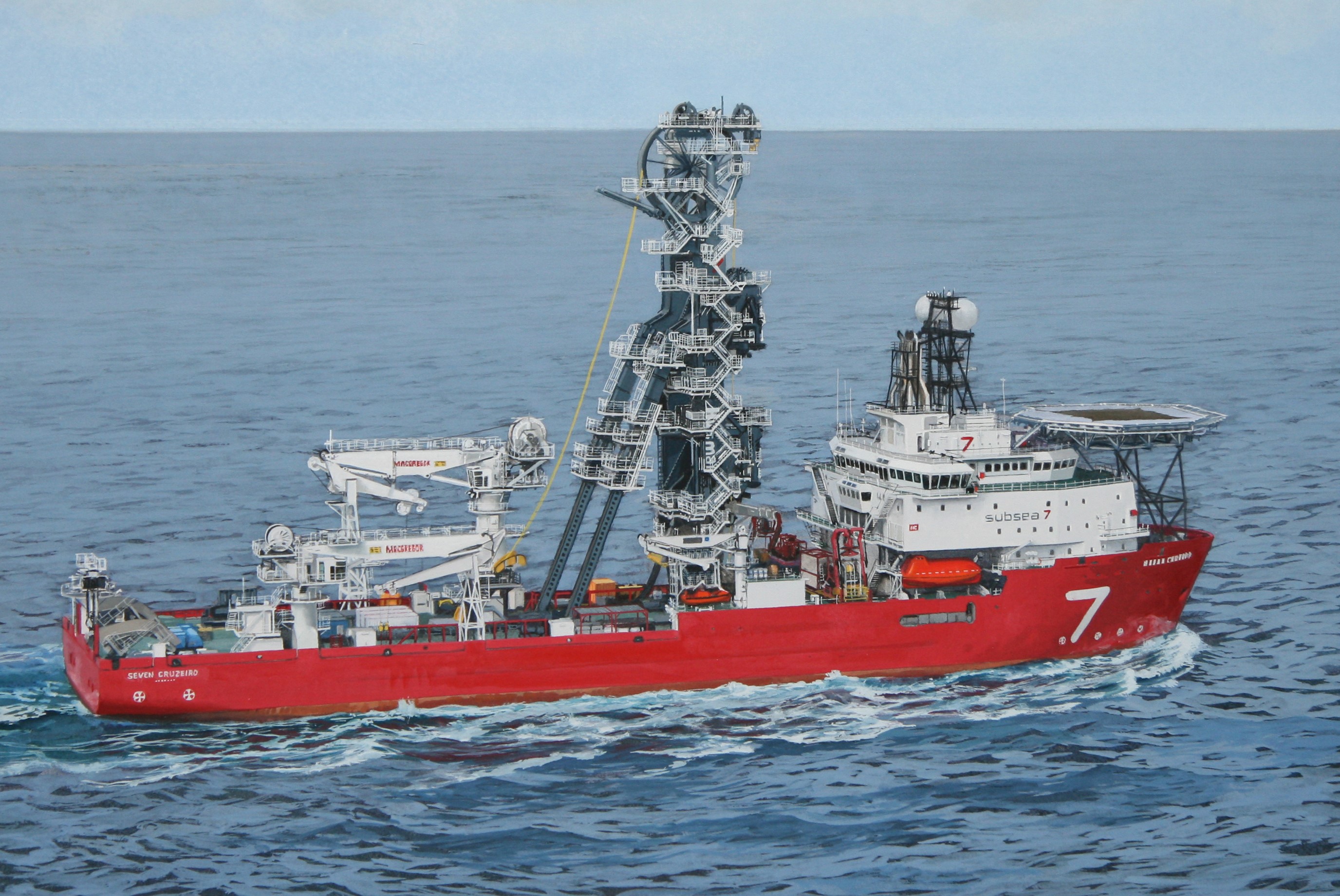 Painting of the Seven Cruzeiro ship HD Wallpaper