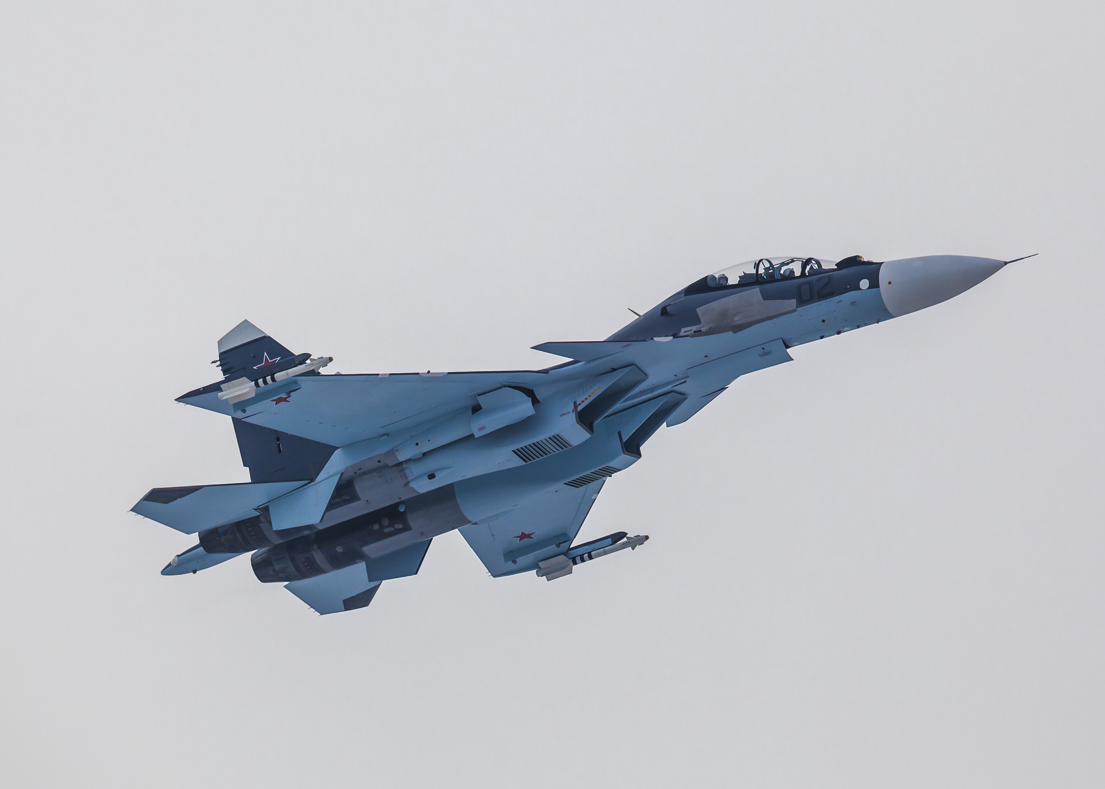 Sukhoi Su-30 Fighter Jet in Flight HD Wallpaper